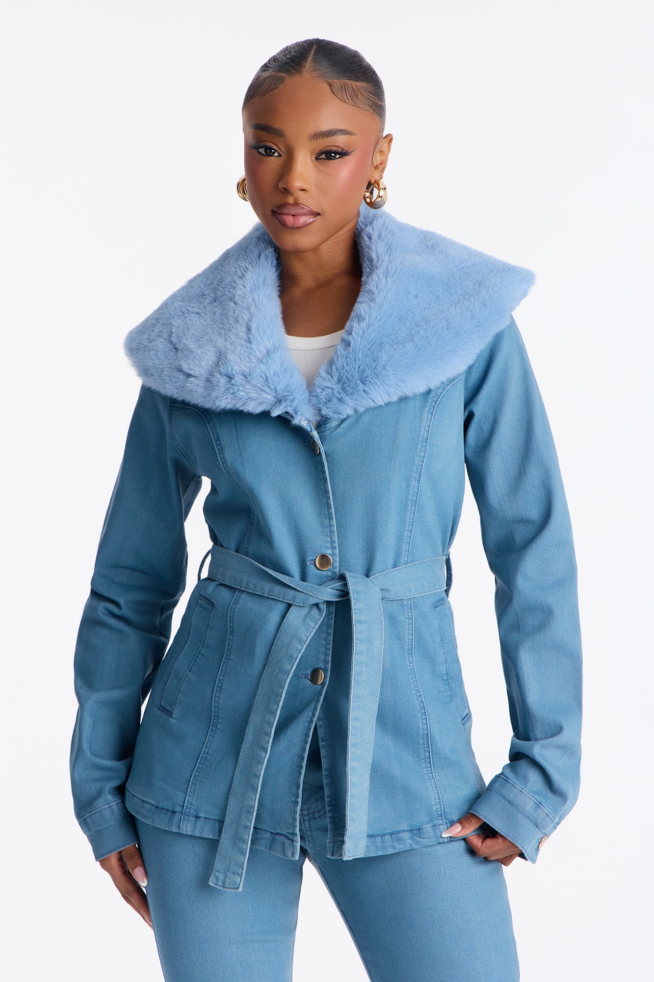 Annecy Coated Denim Jacket - Teal