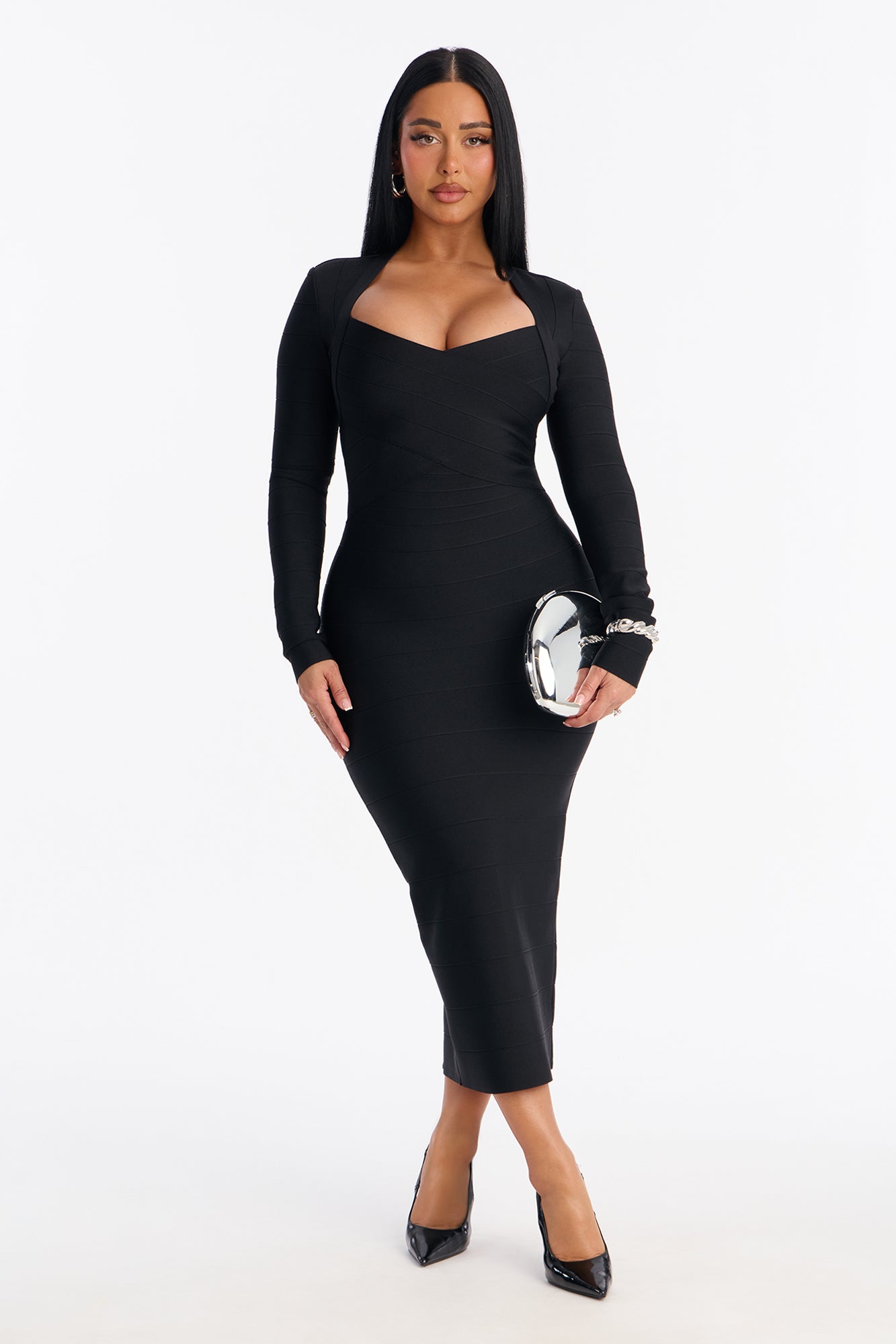 Katia Bandage Midi Dress - Black