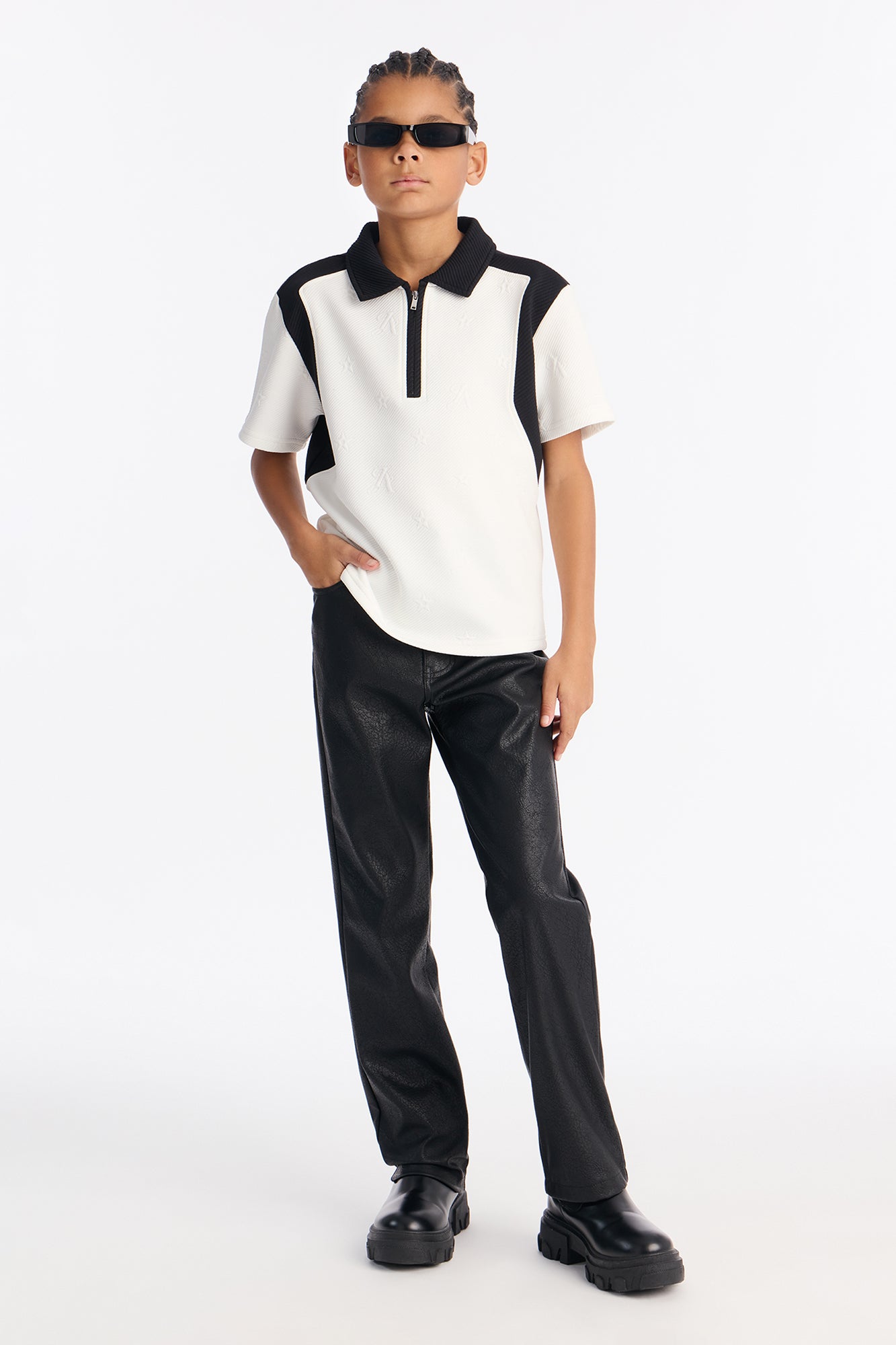 Mini Millionaire Mindset Polo - Cream/combo