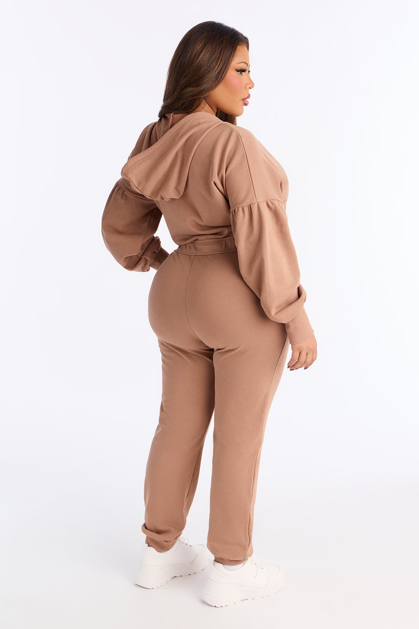 Let Me Know Lounge Jumpsuit - Taupe