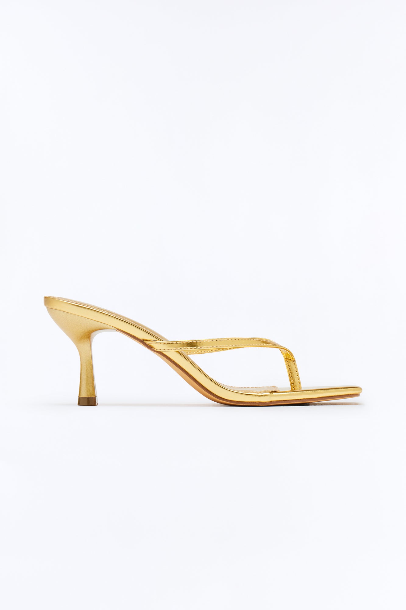 Ayla Thong Mules - Gold