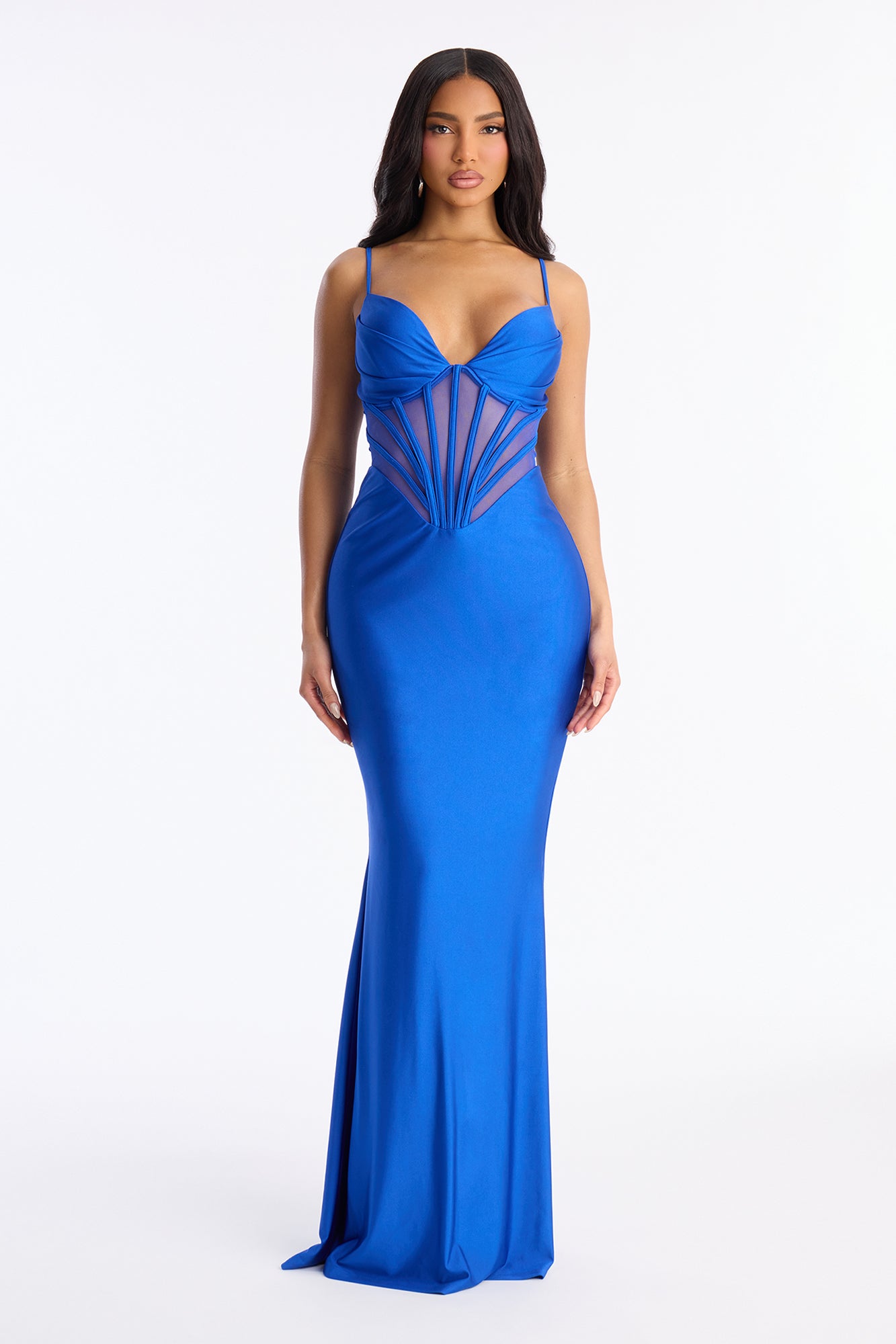 All The Stars Corset Tricot Gown - Royal