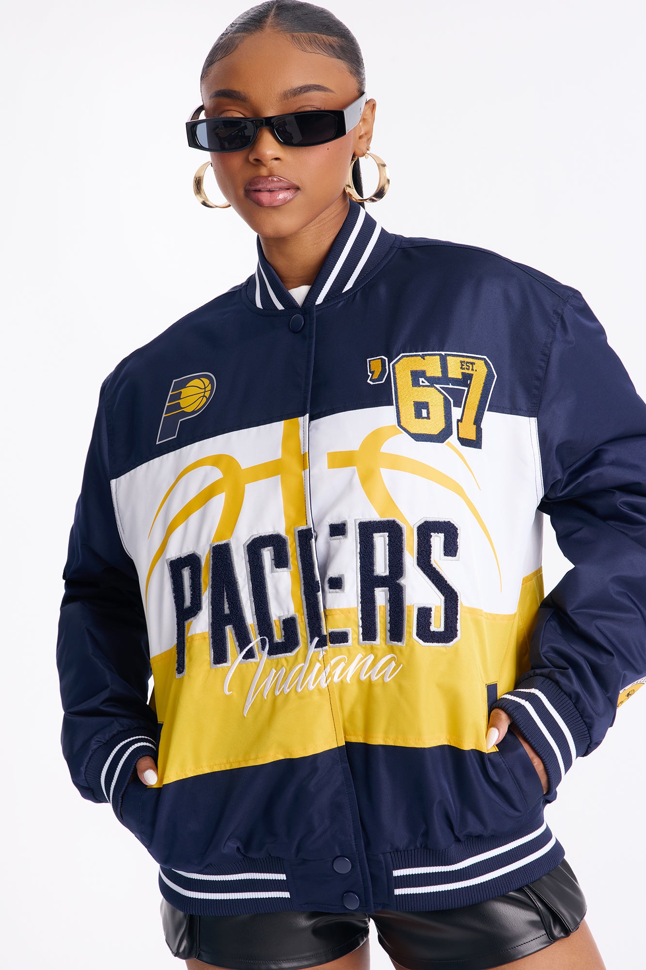 NBA Indiana Pacers Twill Jacket - Navy