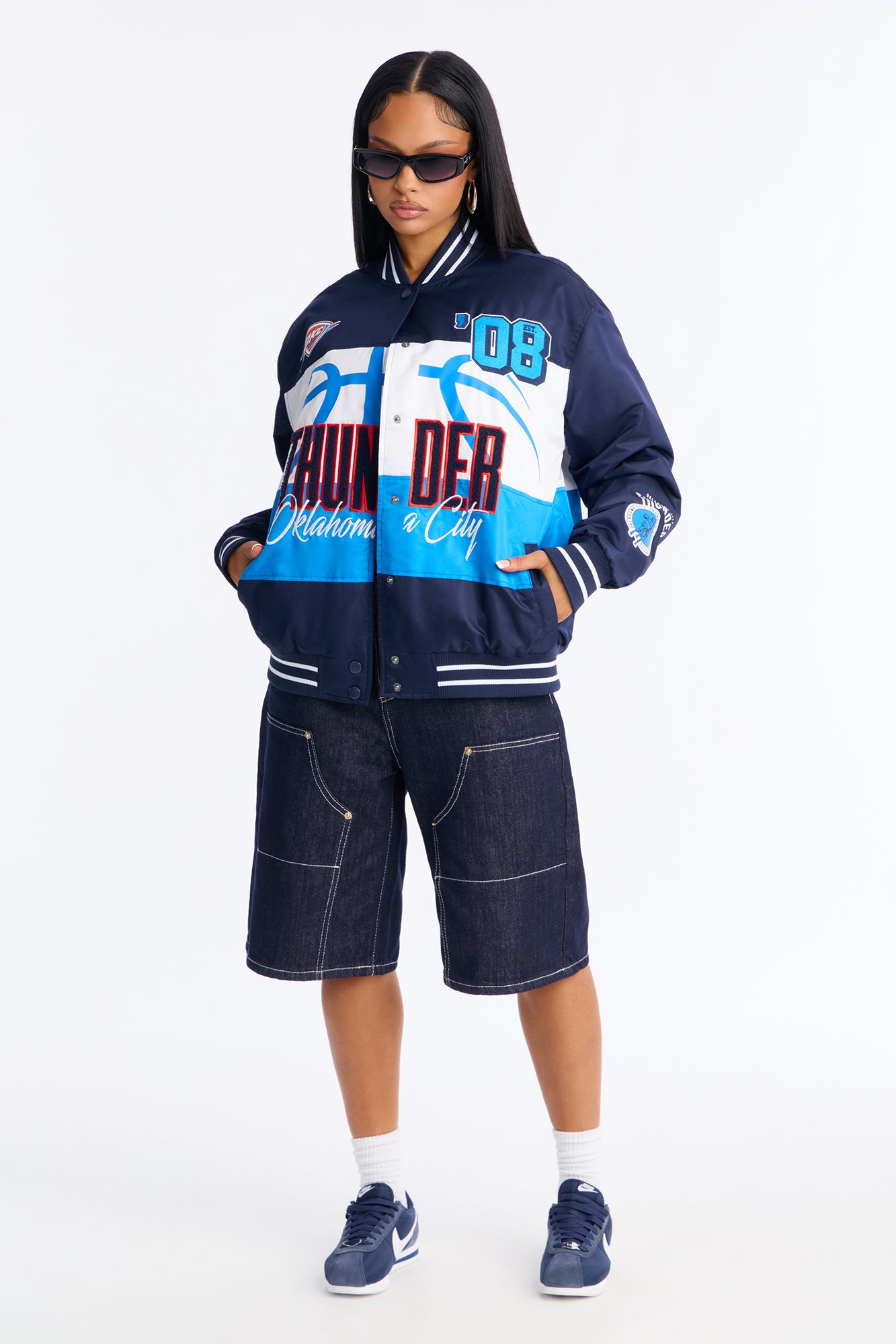 NBA OKC Thunder Twill Jacket - Navy