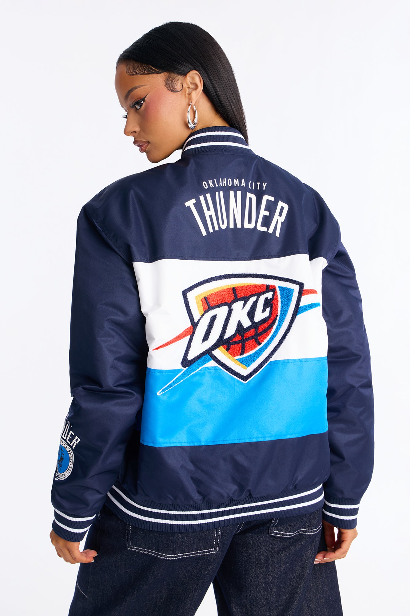 NBA OKC Thunder Twill Jacket - Navy