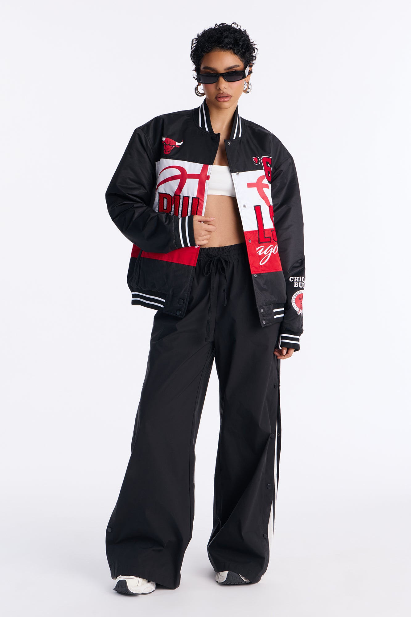 NBA Chicago Bulls Twill Jacket - Black