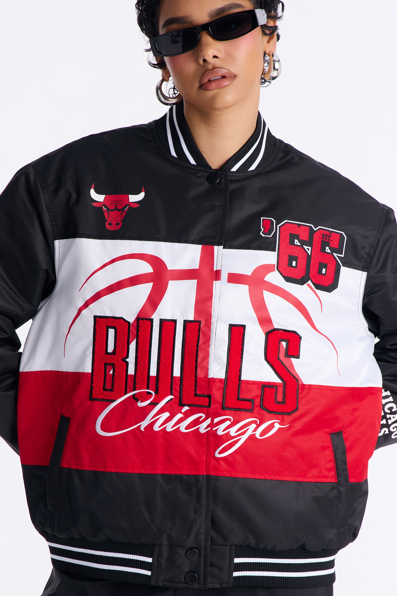 NBA Chicago Bulls Twill Jacket - Black