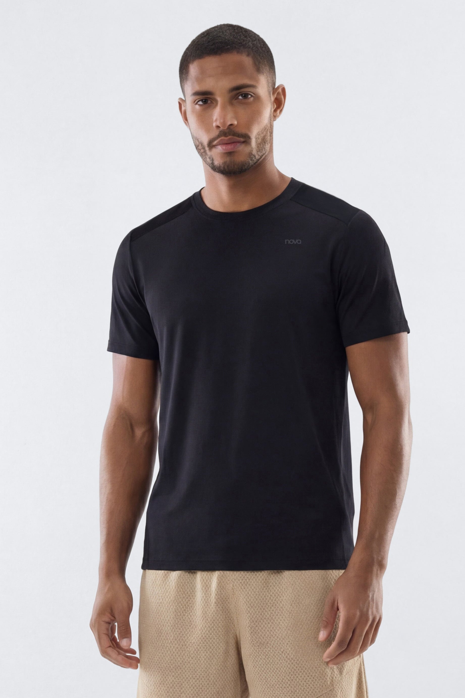 HexTech™ Crew Neck Active Top - Black