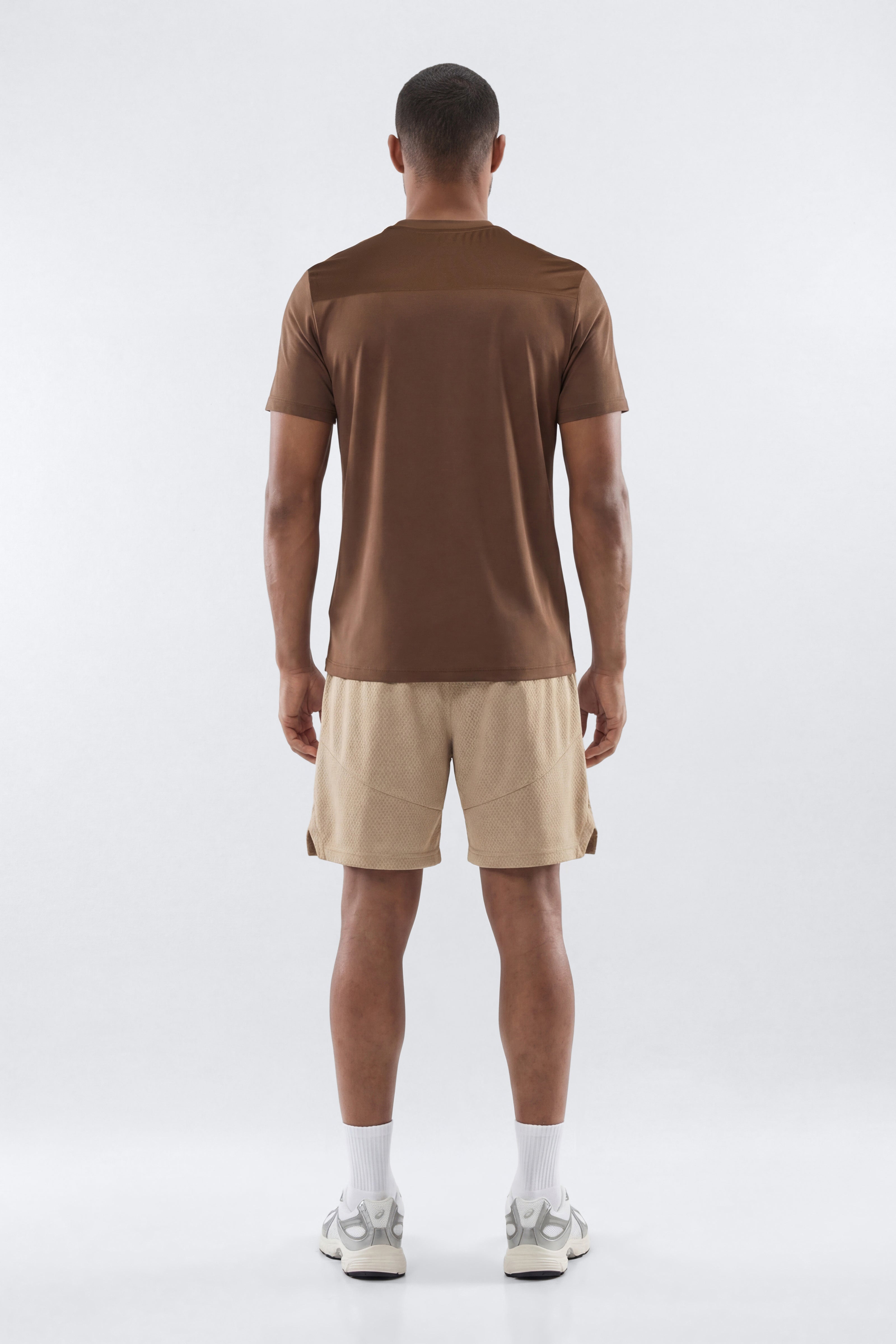 HexTech™ Crew Neck Active Top - Brown