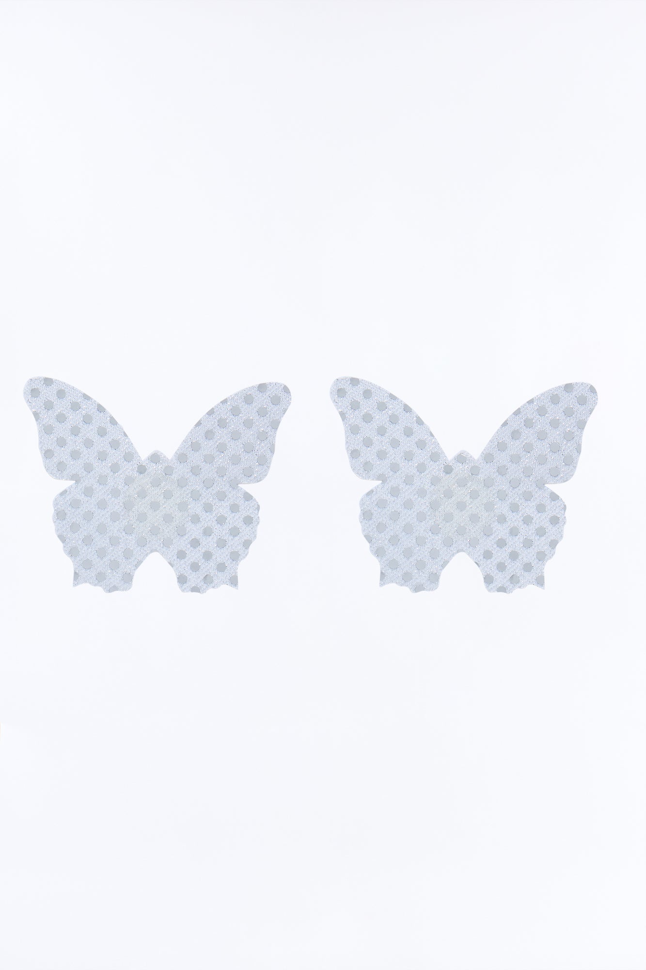 Hottie Butterfly Sequin Nipple Covers - Silver