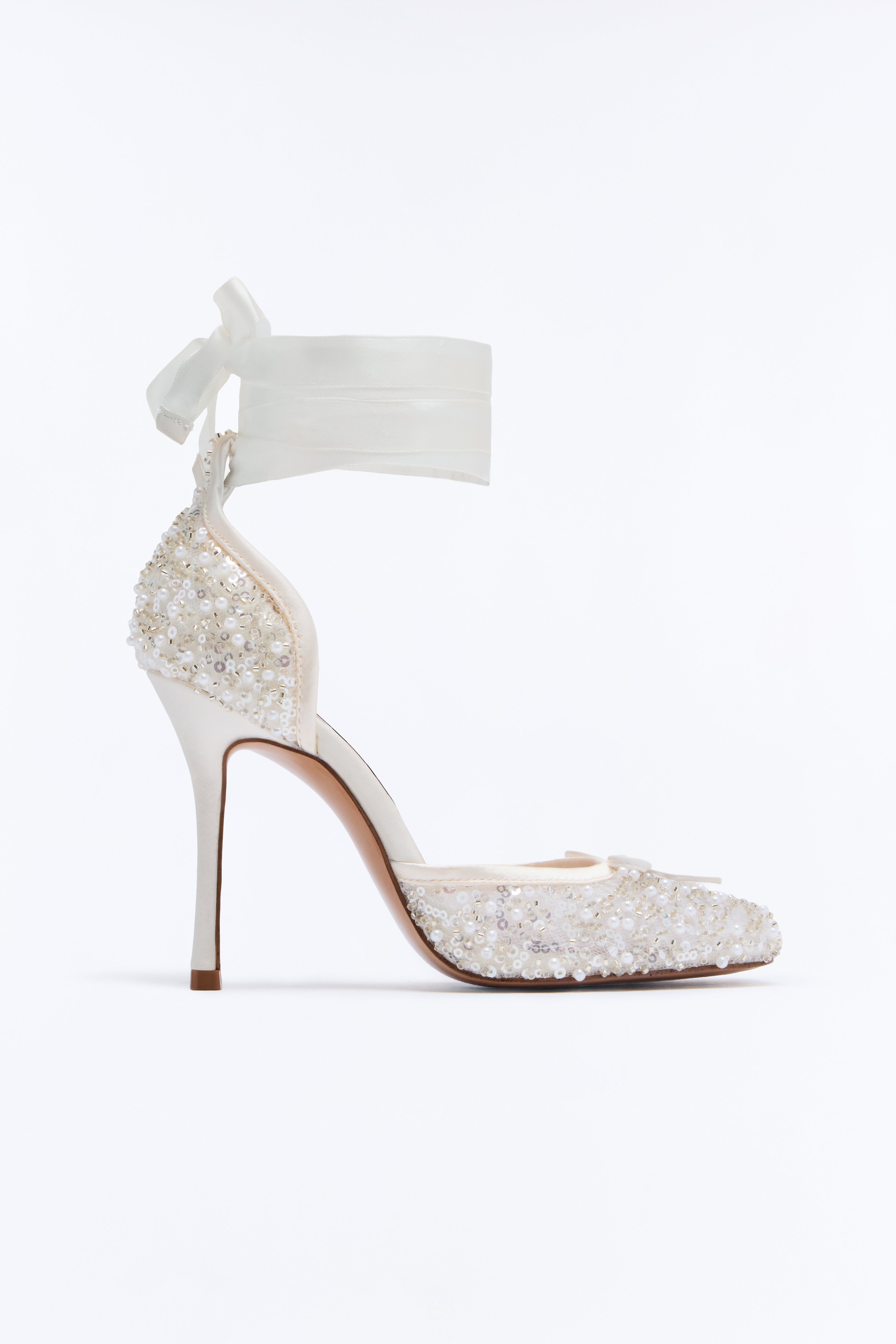 Steve Madden Larina Embellished Pumps - Ivory