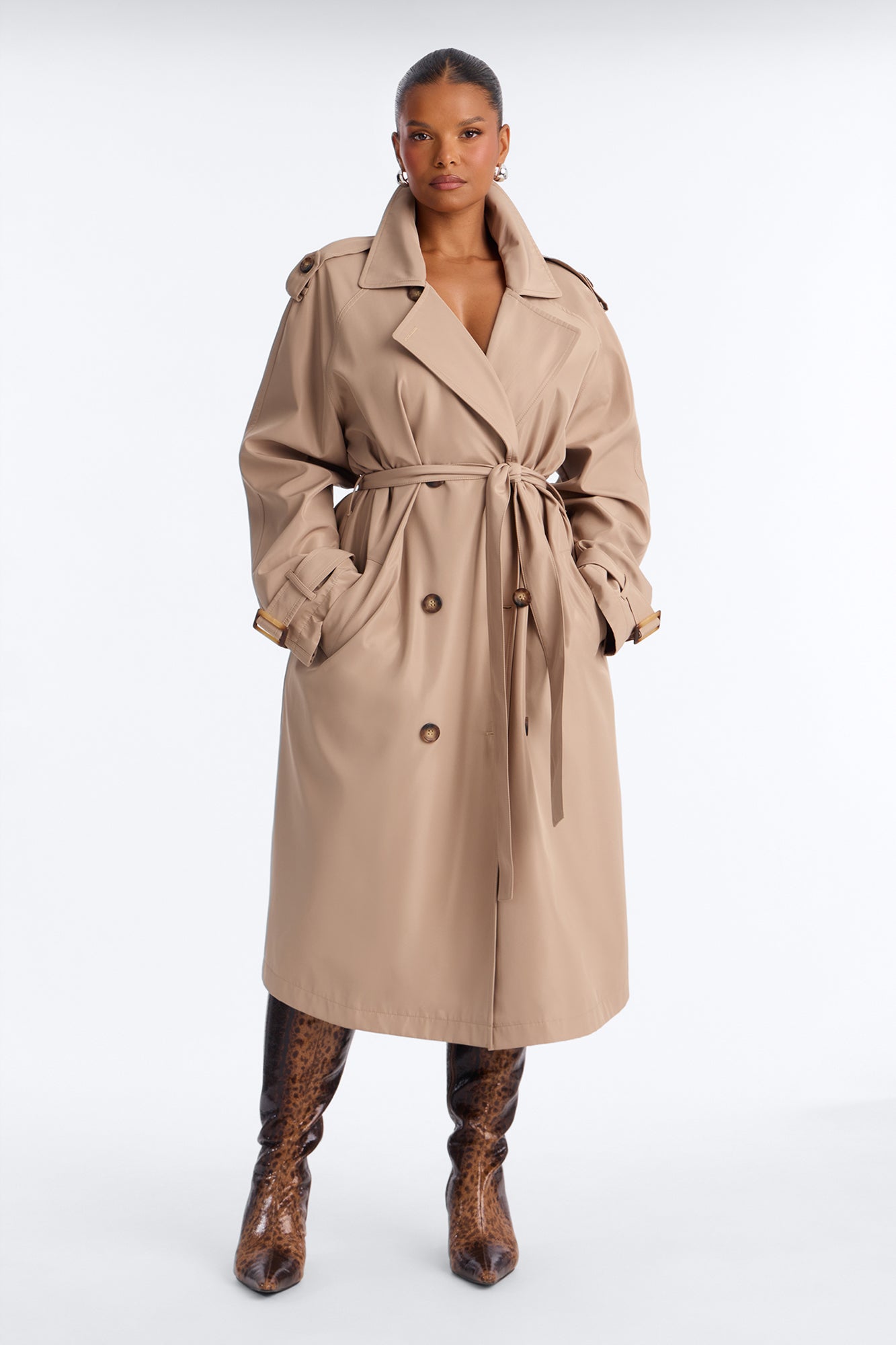 Keep Your Promise Trench Coat - Tan