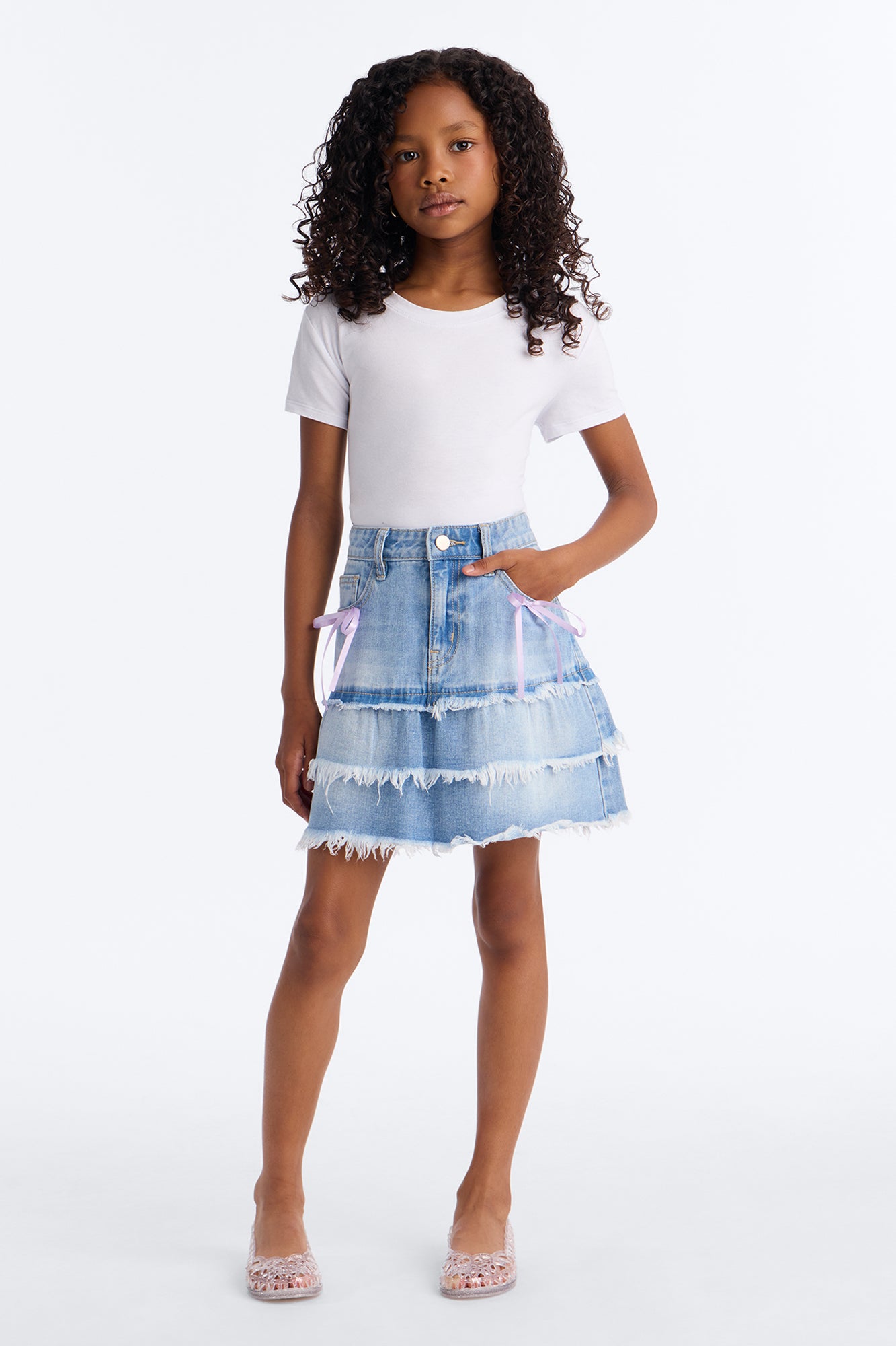 Mini Dare To Be Different Denim Skirt - Light Wash