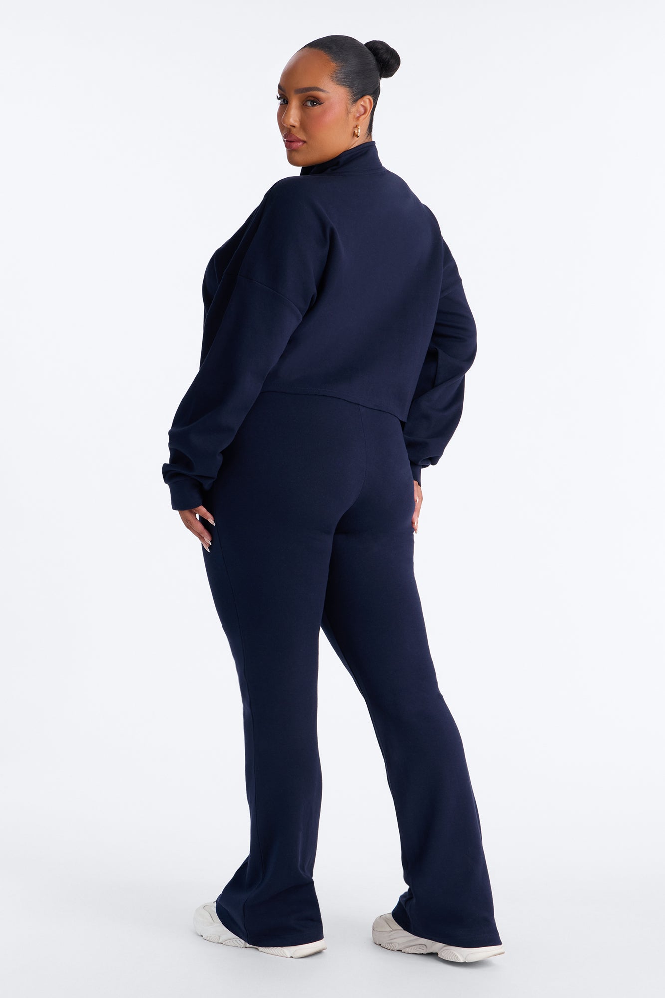Ready To Move Quarter Zip Pant Set - Navy