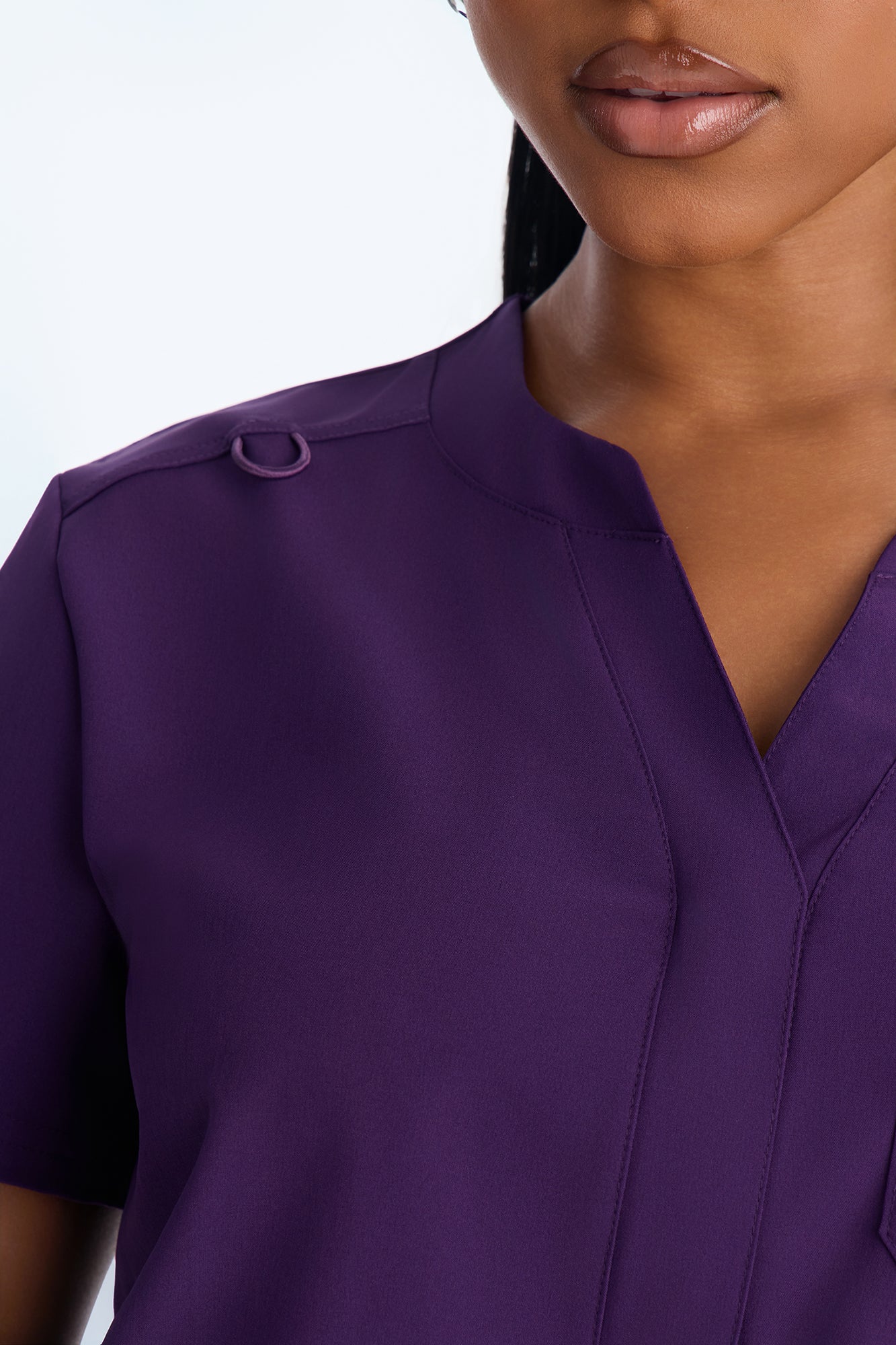 Full Shift Stretch Jogger Scrub Uniform Jumpsuit - Eggplant