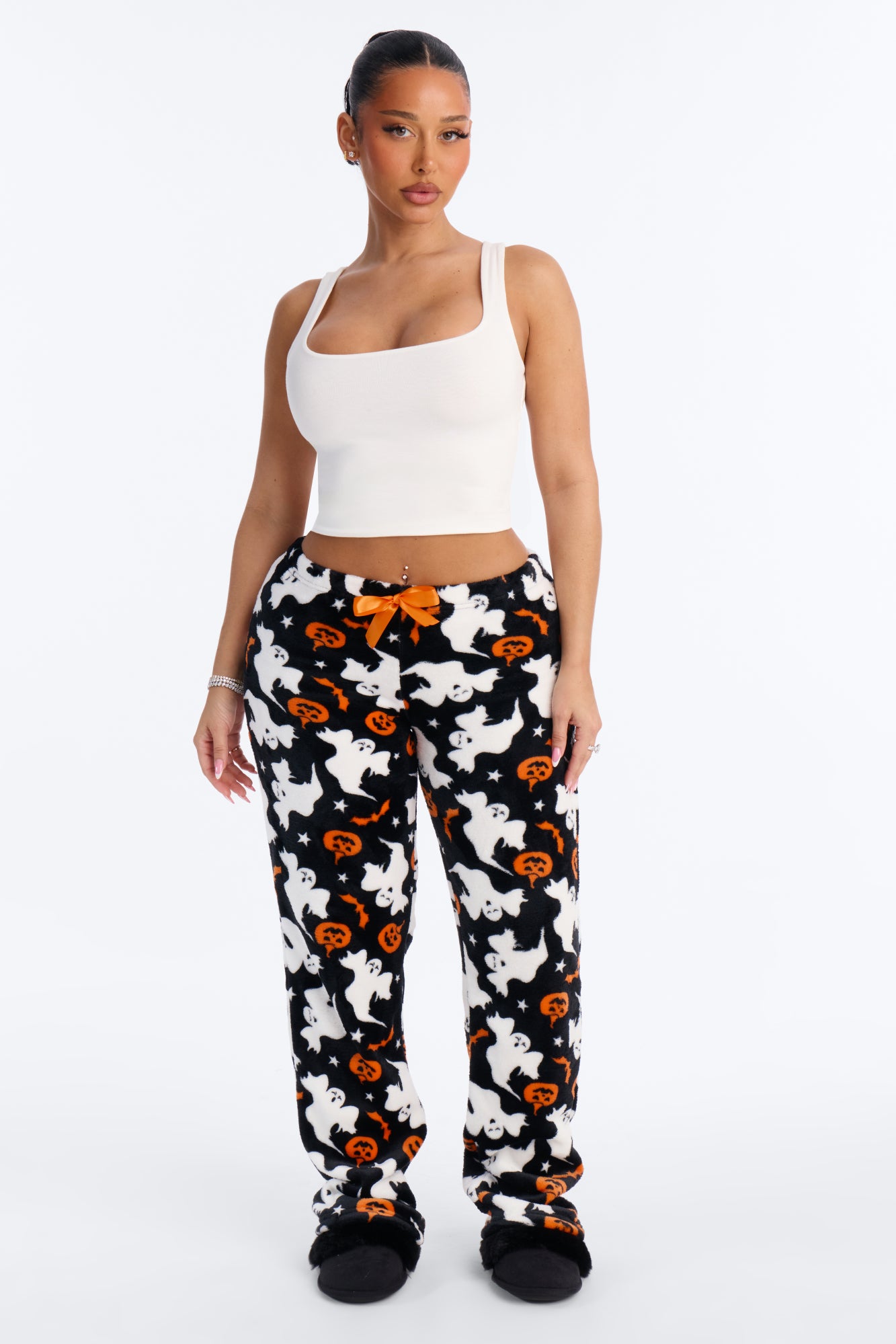 Spookfest Plush Halloween PJ Pants - Black/combo
