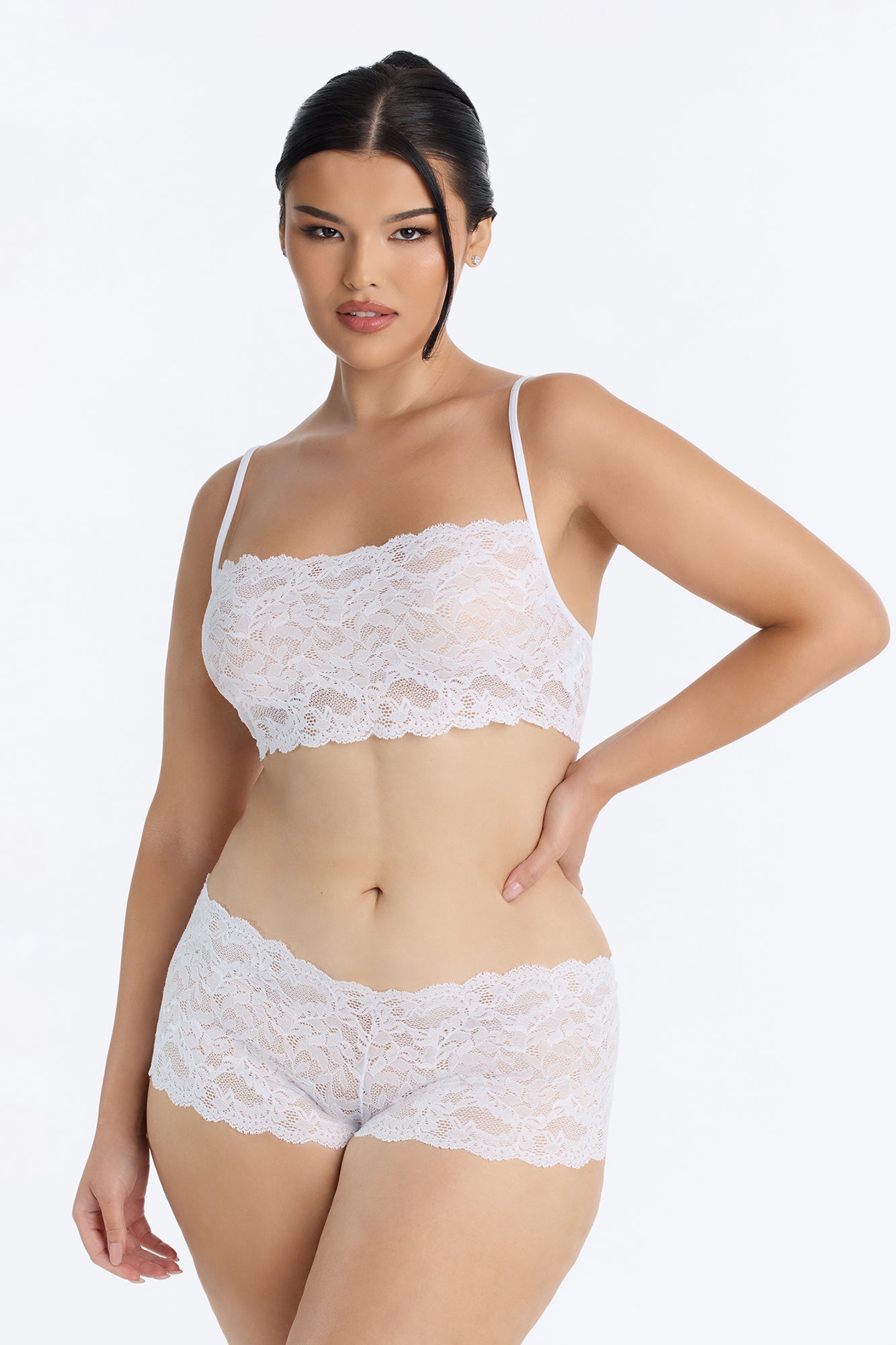 Sultry Moments Lace 2 Piece Set - White