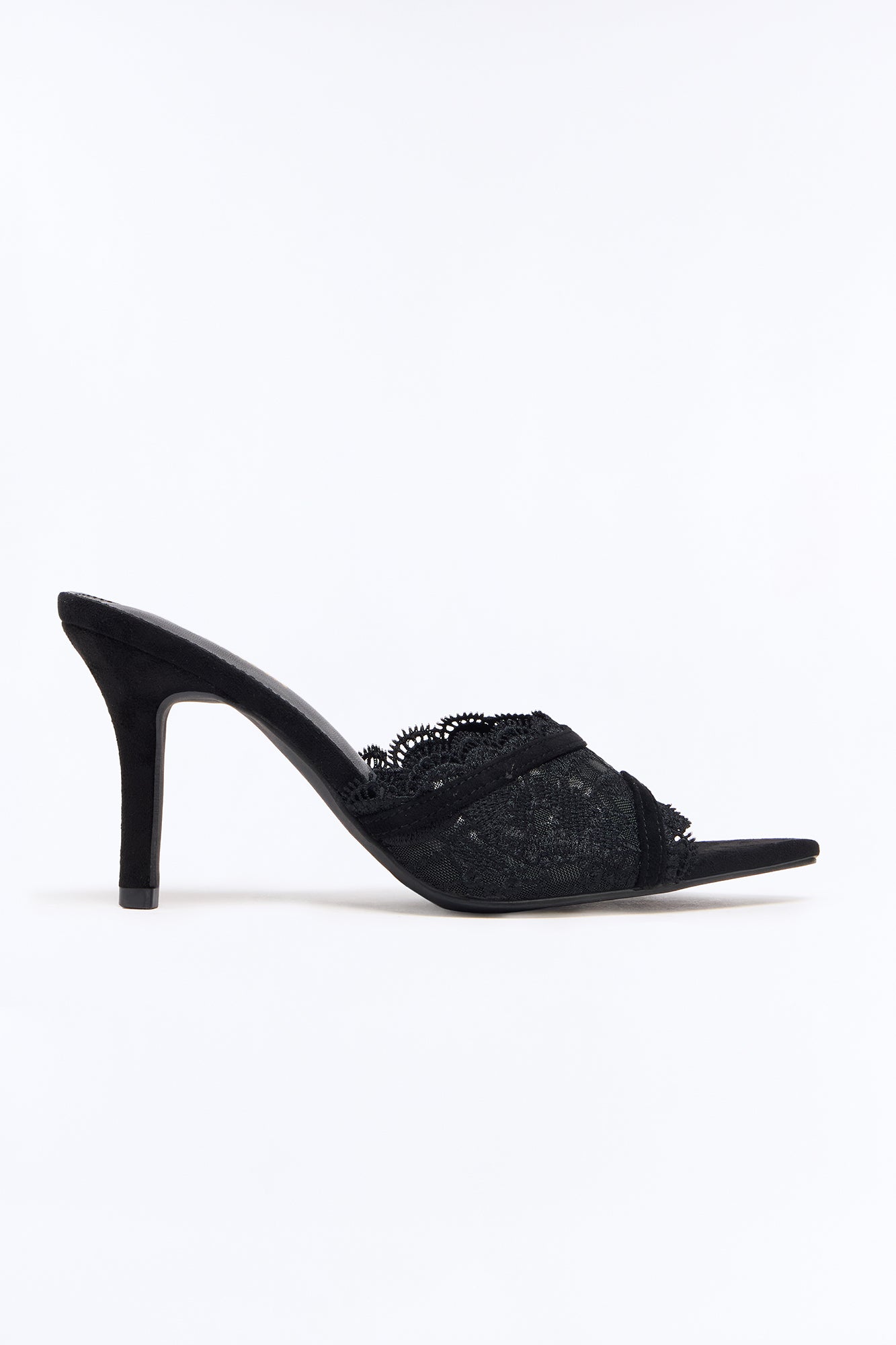 Miri Lace Stiletto Pumps - Black