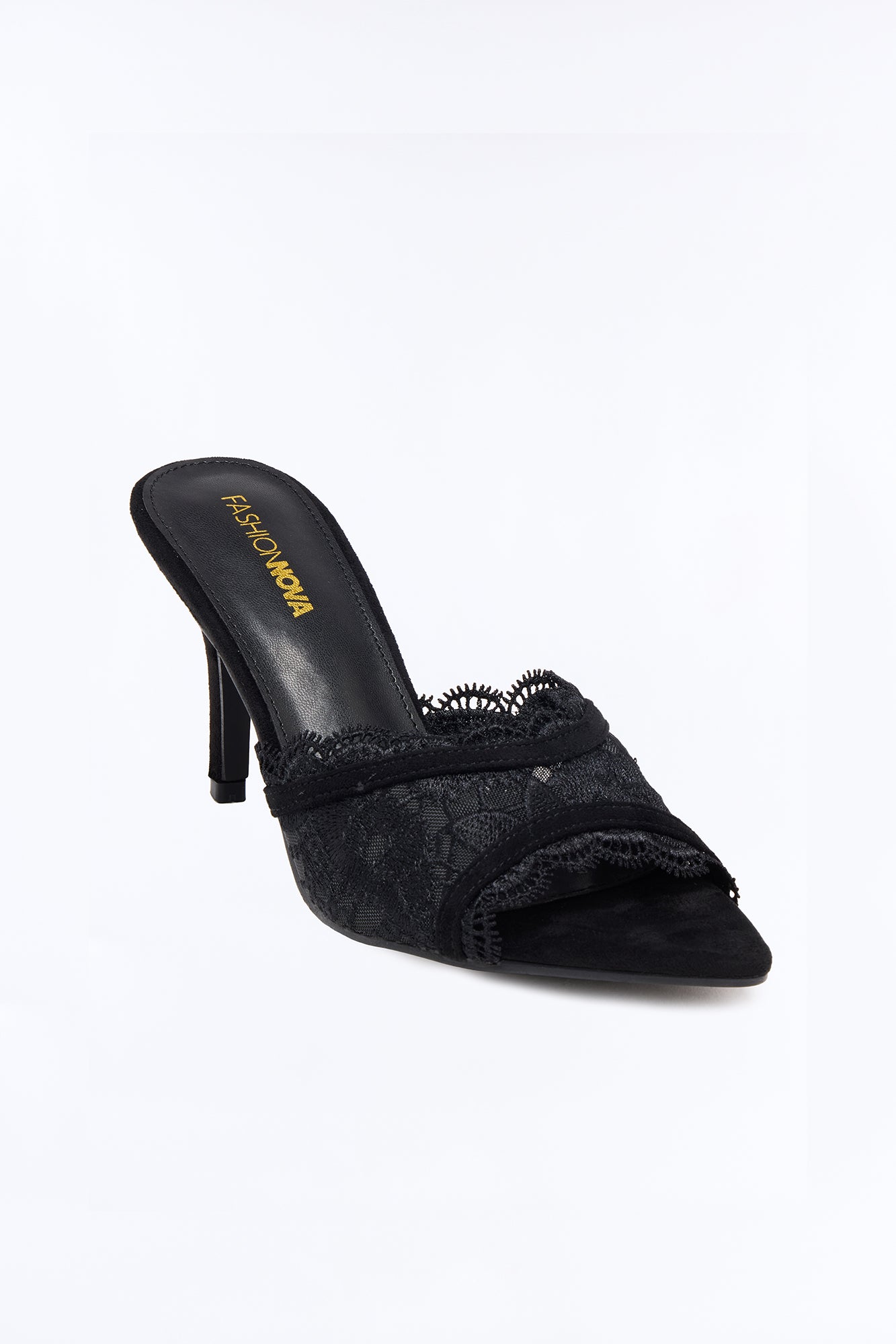 Miri Lace Stiletto Pumps - Black