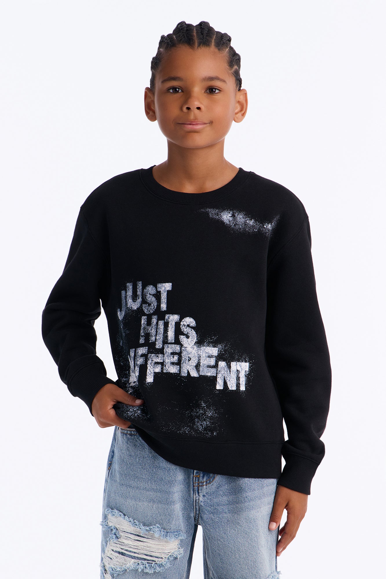 Mini Just Hits Different Sweatshirt - Black