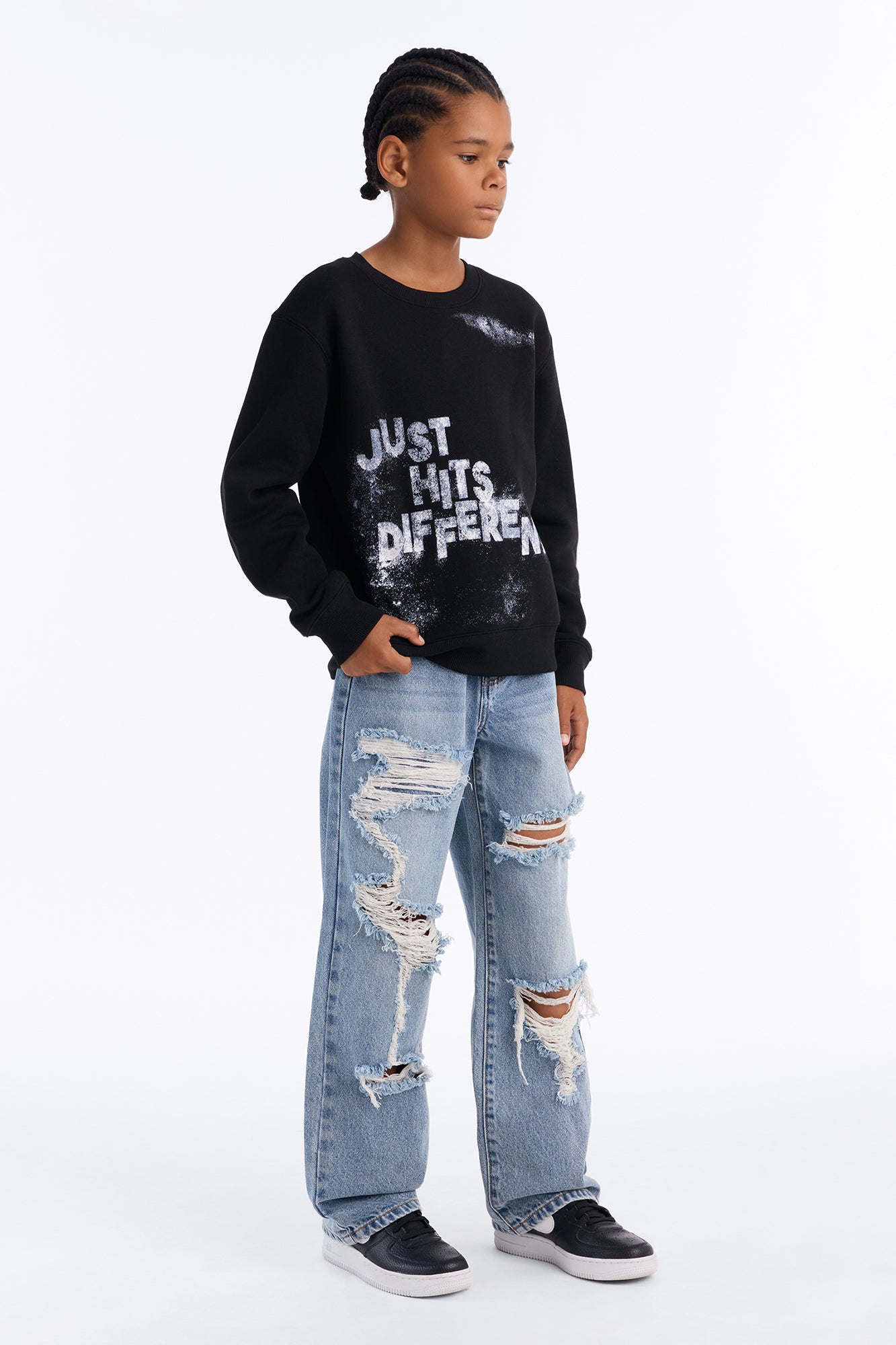 Mini Just Hits Different Sweatshirt - Black