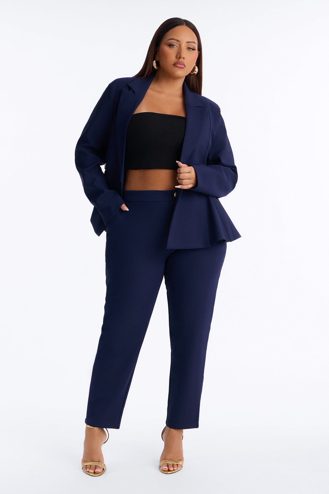 Mielle Skinny Trouser Pant - Navy