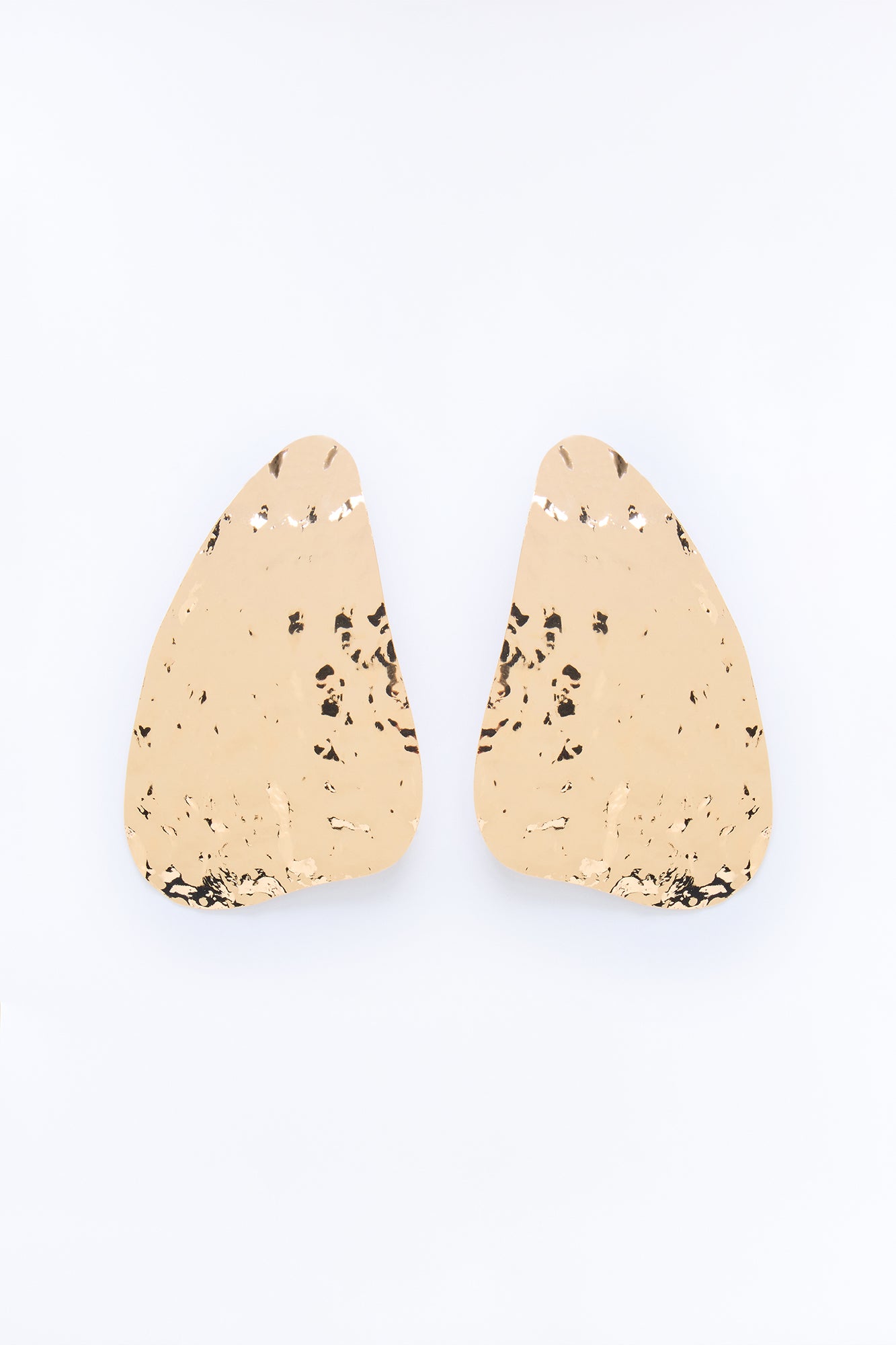 Metal Aura Drop Earrings - Gold