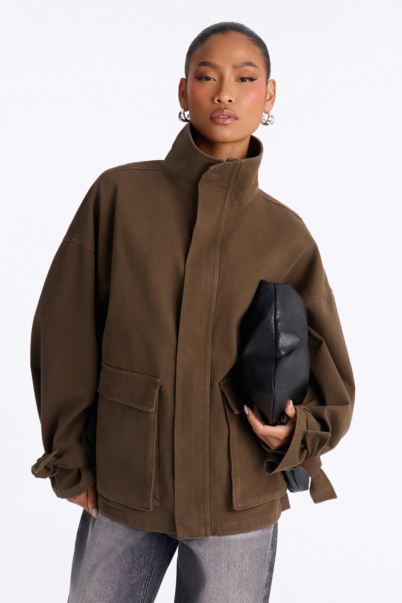 Out And About Twill Anorak Jacket - Military Green