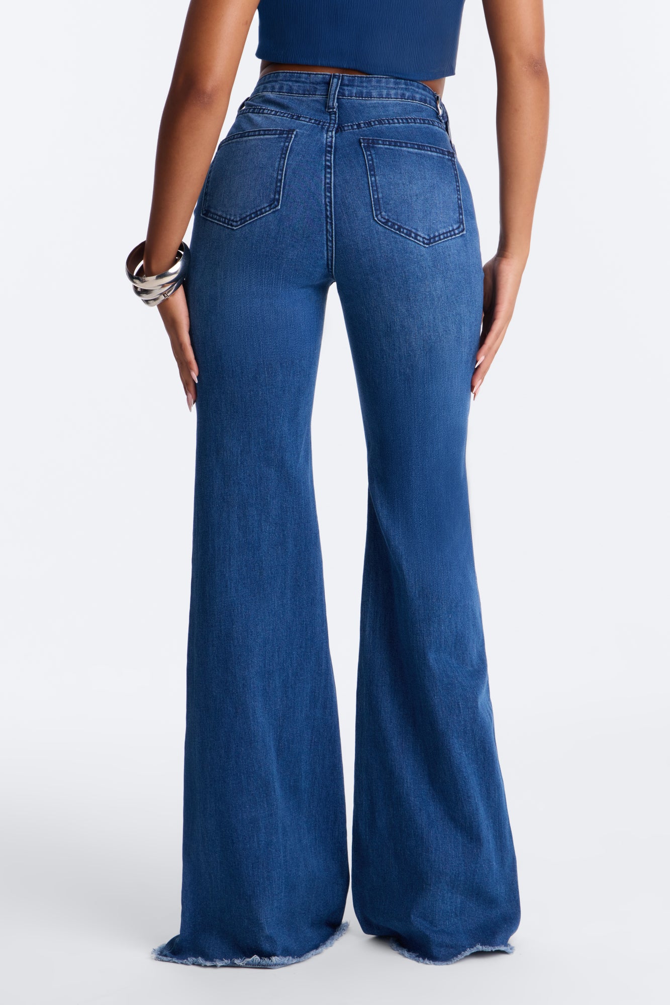 Innocently High Rise Stretch Flare Jeans - Dark Wash