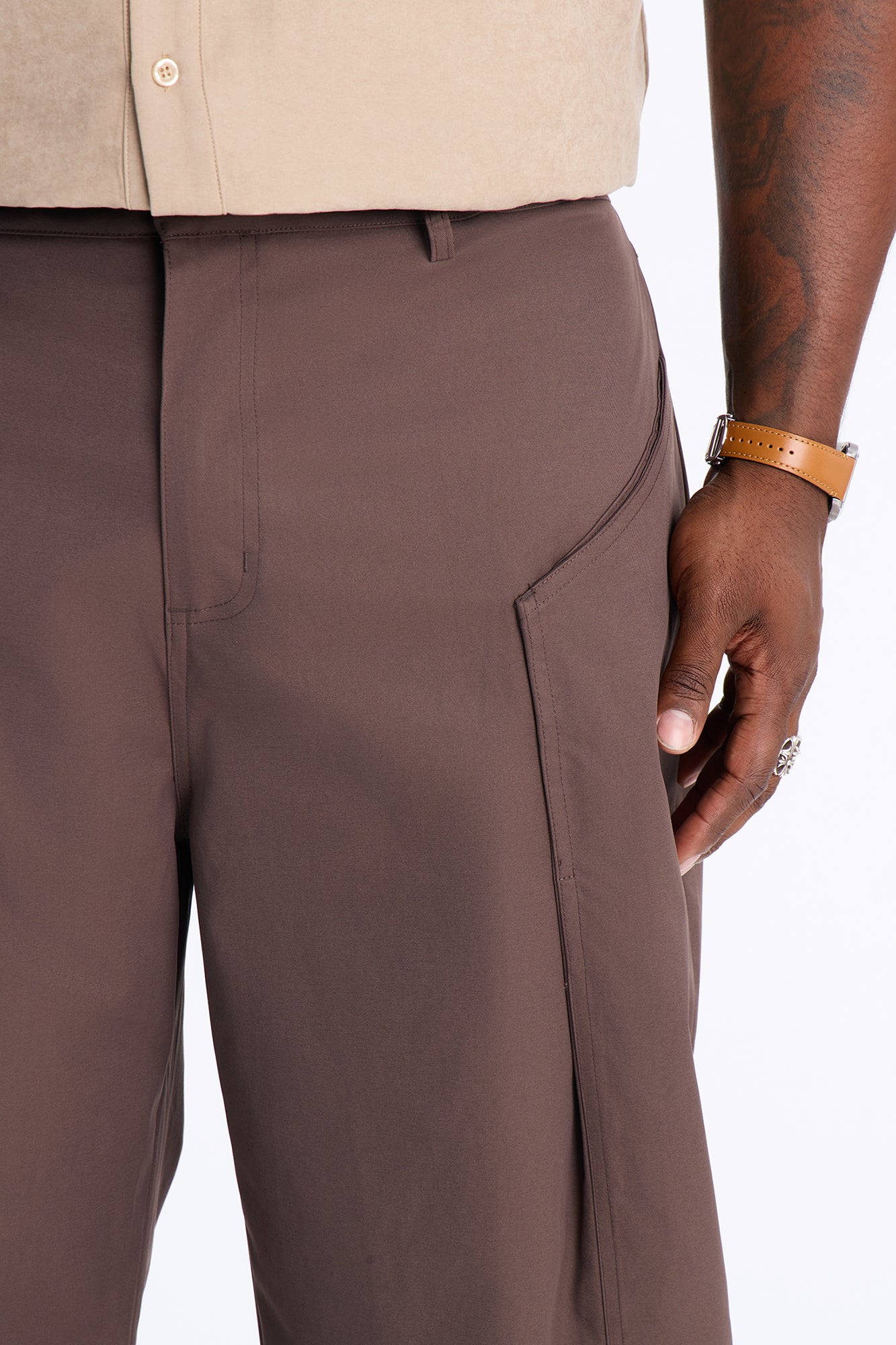 Monaco Tech Barrel Pant - Brown