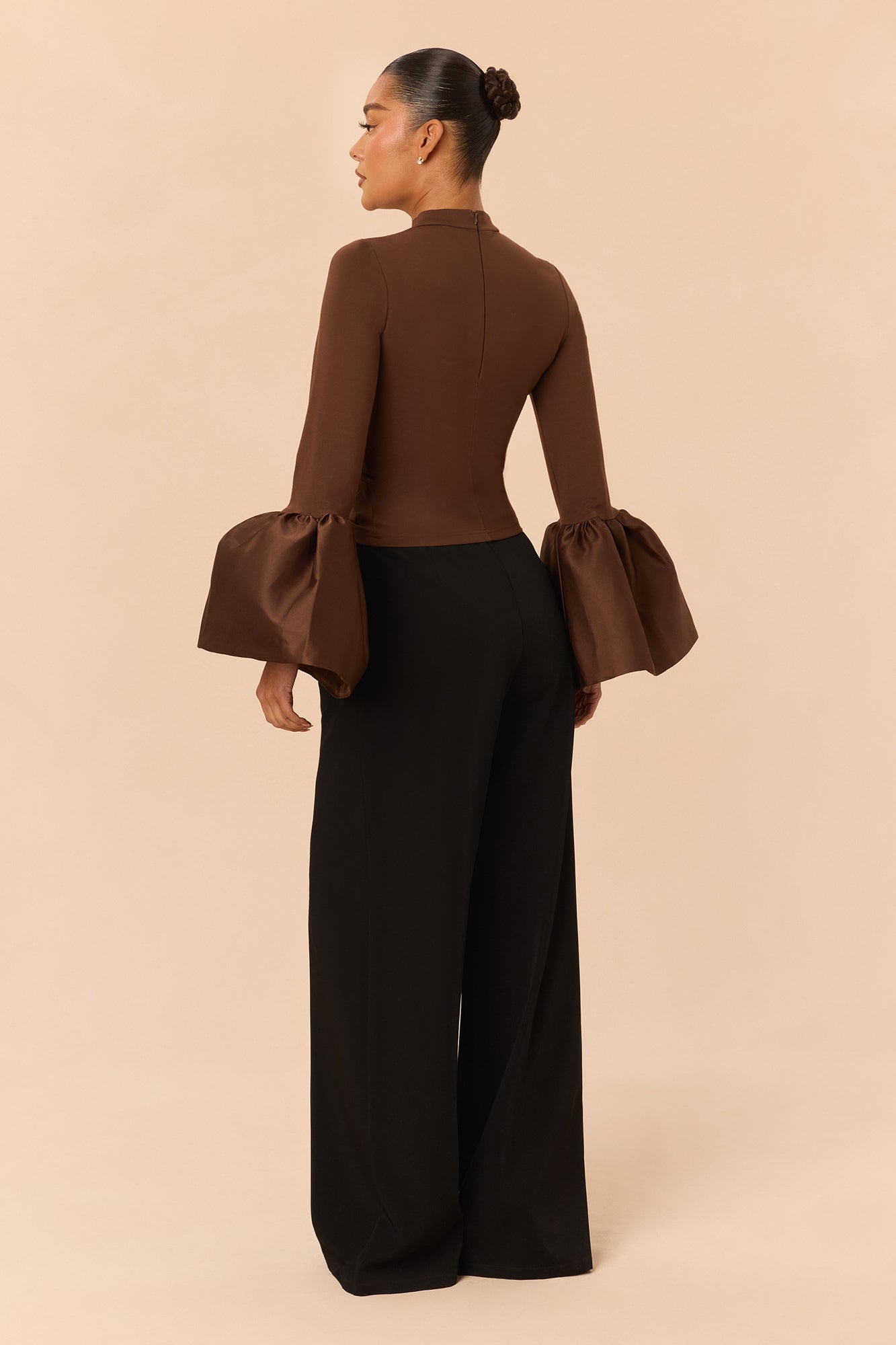 Estelle Bell Sleeve Top - Chocolate