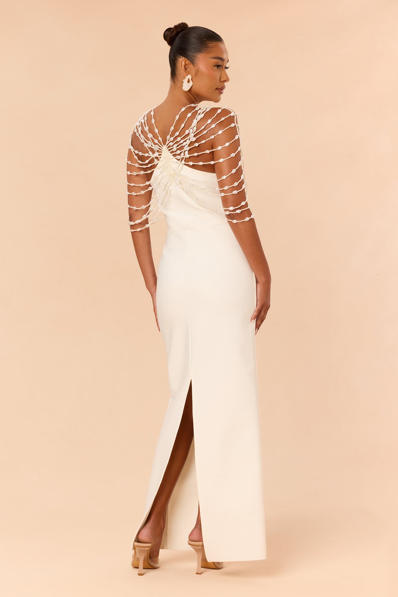 Pearl Dreams Bandage Maxi Dress - White
