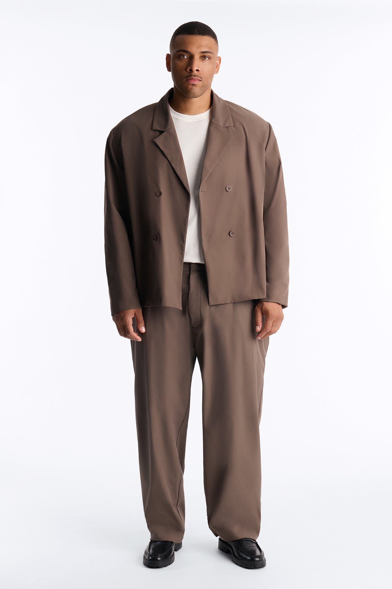 Relaxed Straight Heirloom Pleated Trouser - Grey
