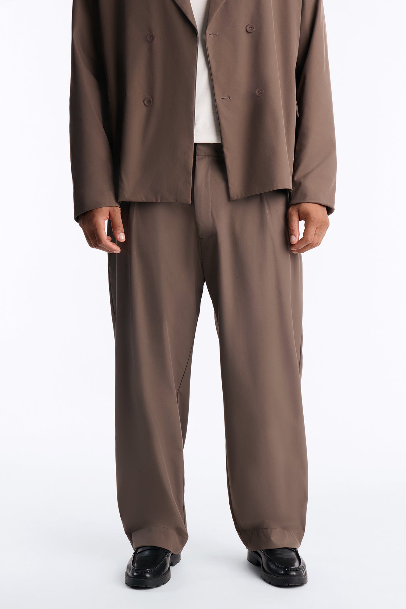 Relaxed Straight Heirloom Pleated Trouser - Grey