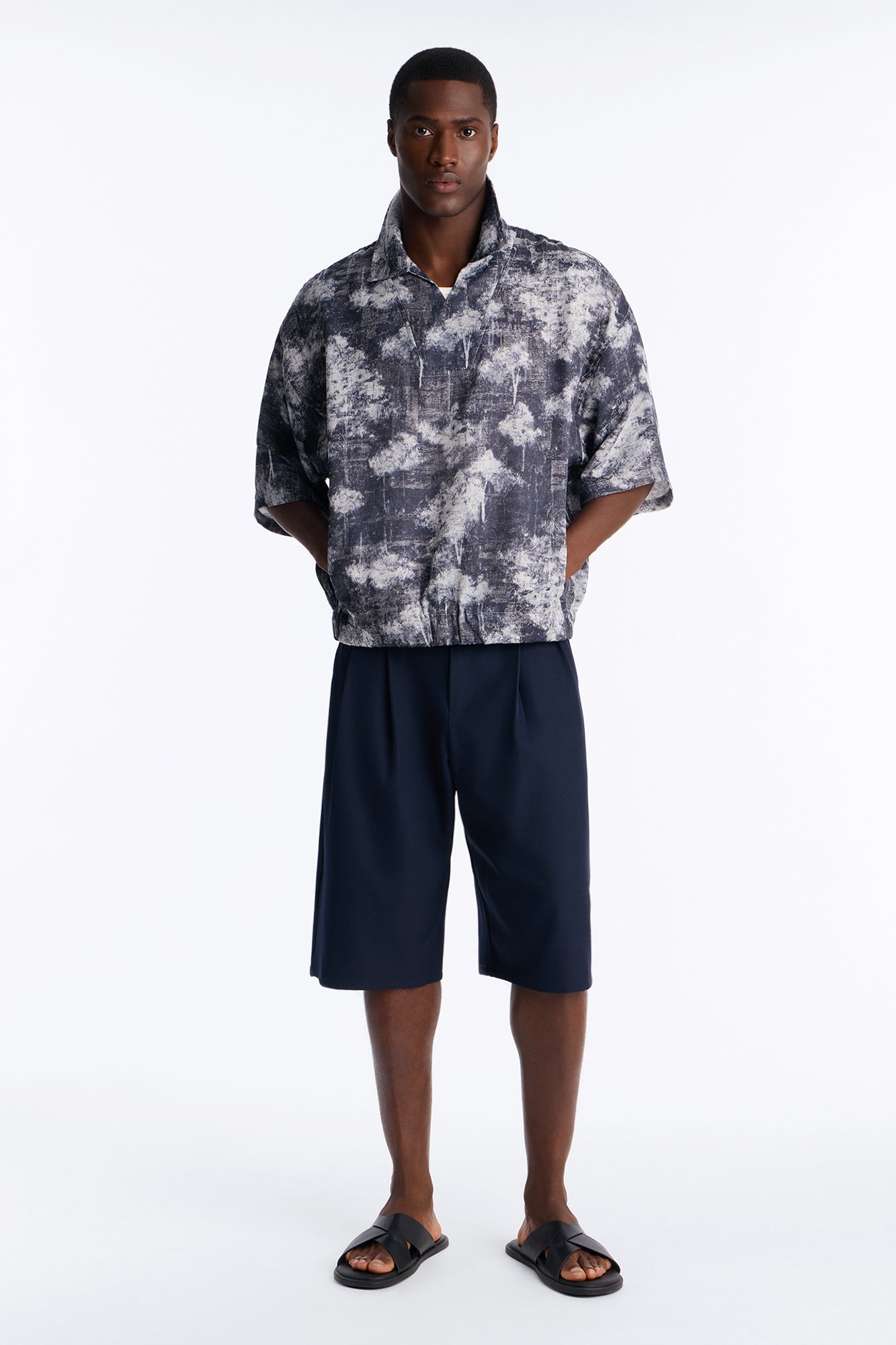 Shadow Grove Johnny Collar Polo - Blue