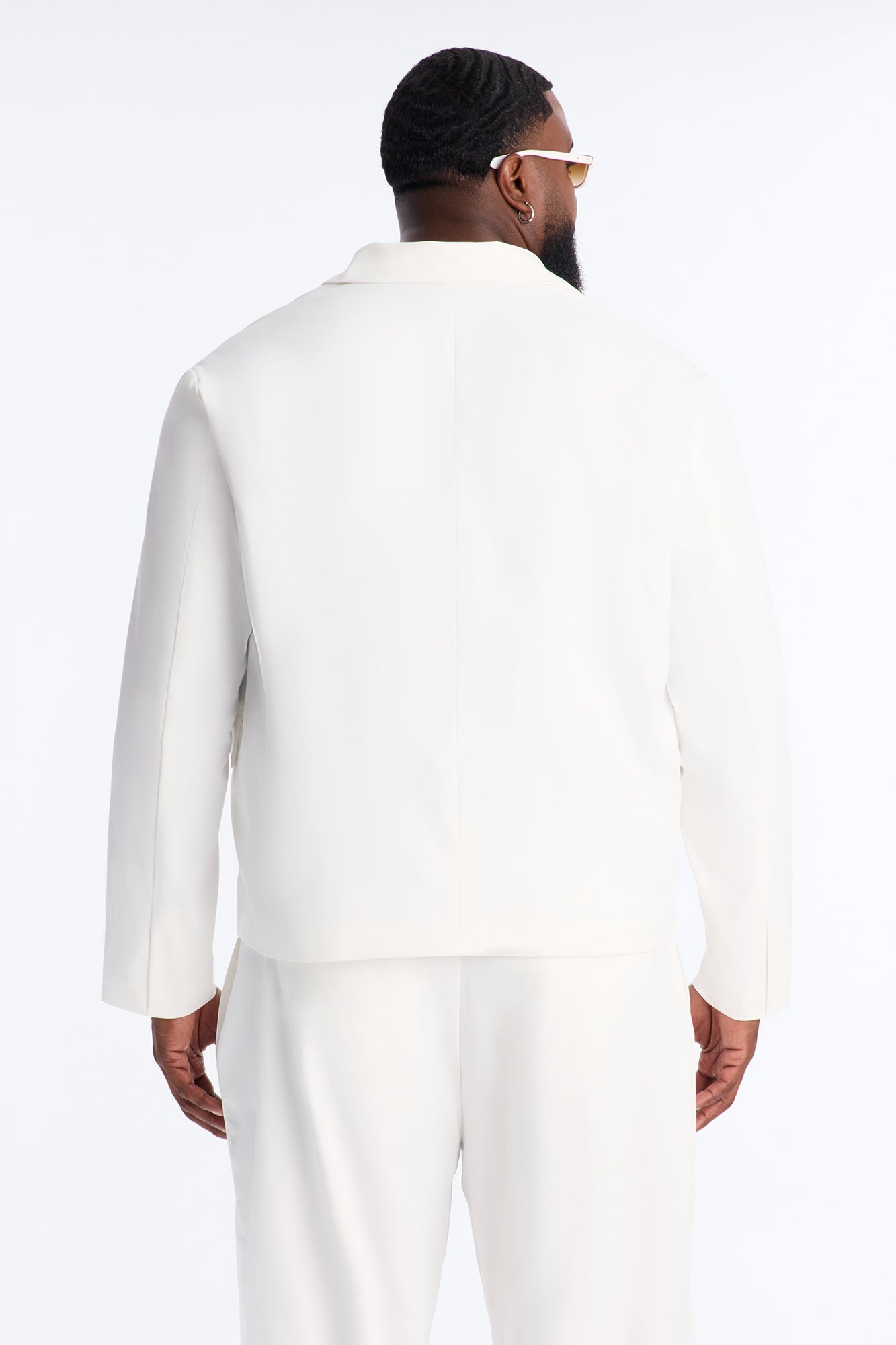 Heirloom Cropped Double Breasted Blazer - White