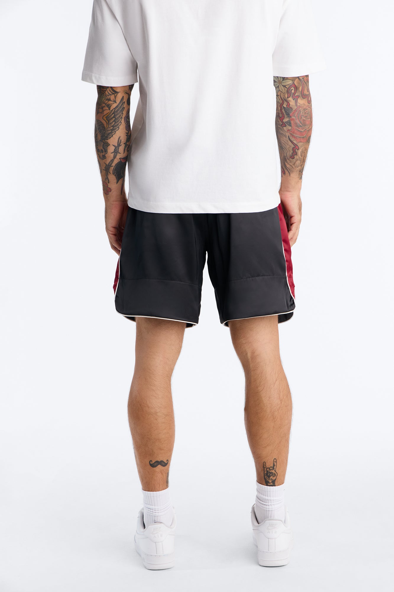 Relaxed Satin Boxing Short - Black/combo