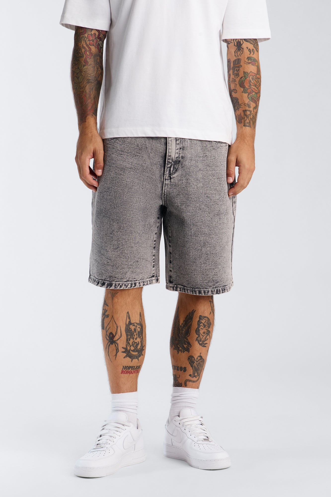 All Day Relaxed Denim Short - Washed Grey