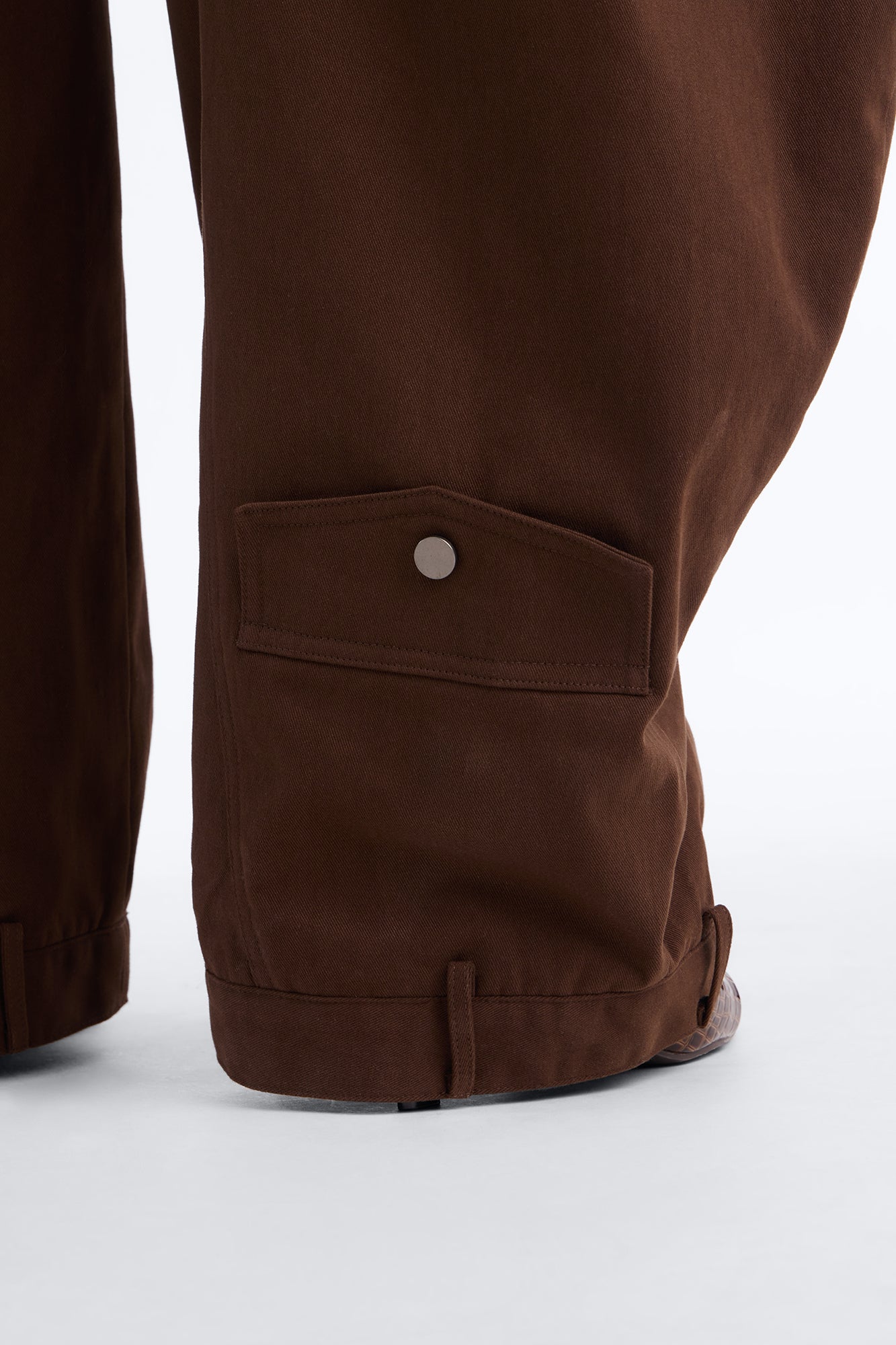Melody Crossover Barrel Leg Pant - Brown