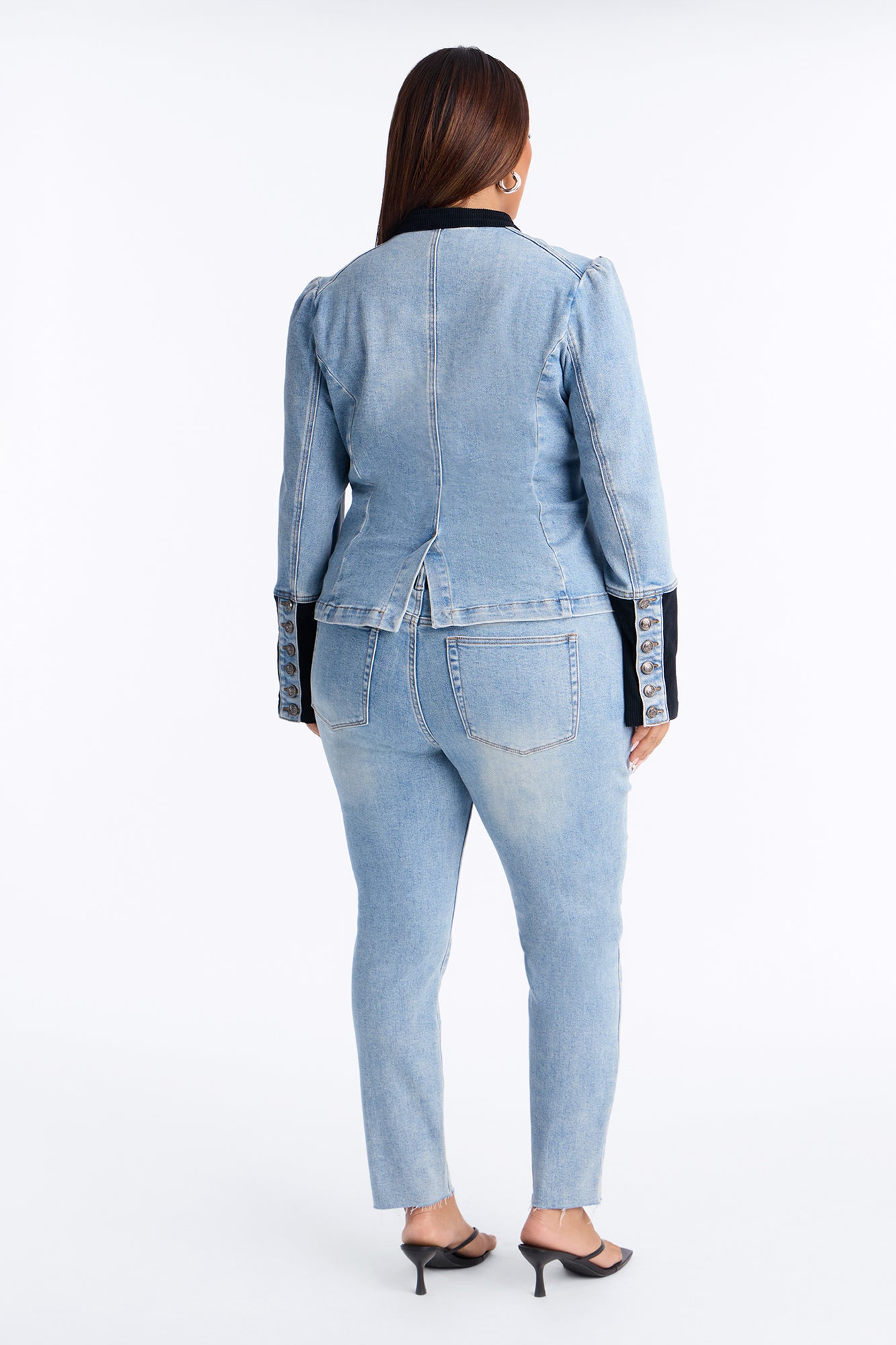 Get In Formation Denim Pant Set - Light Wash