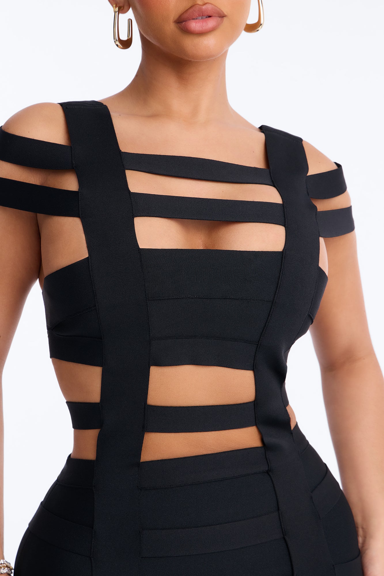 In My Element Cut Out Bandage Maxi Dress - Black