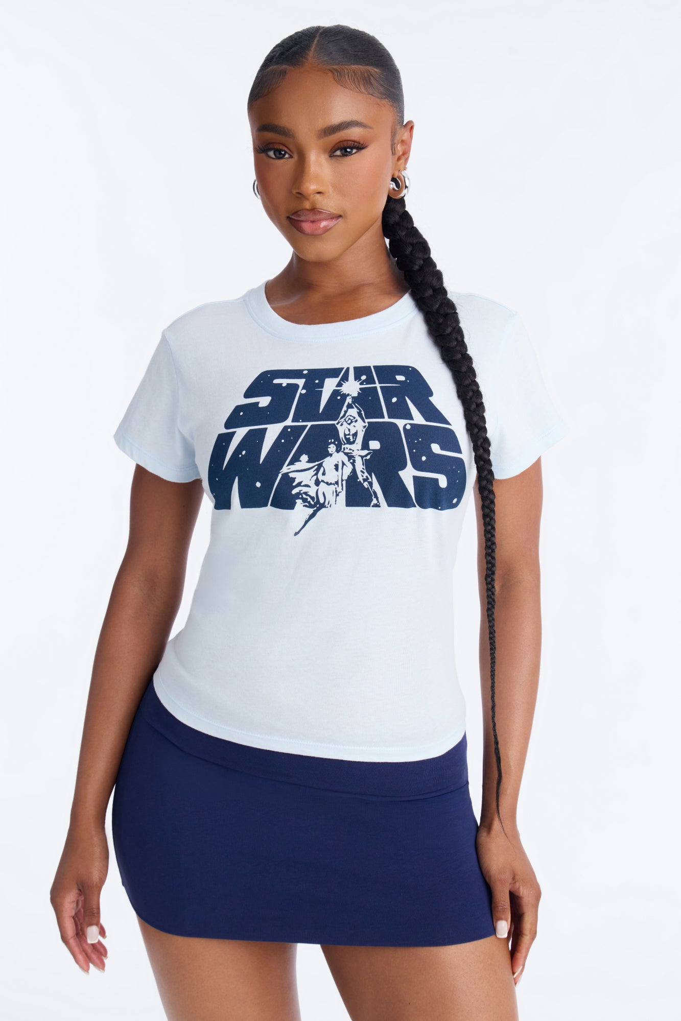Starwars Classic Logo Baby Tee - Light Blue