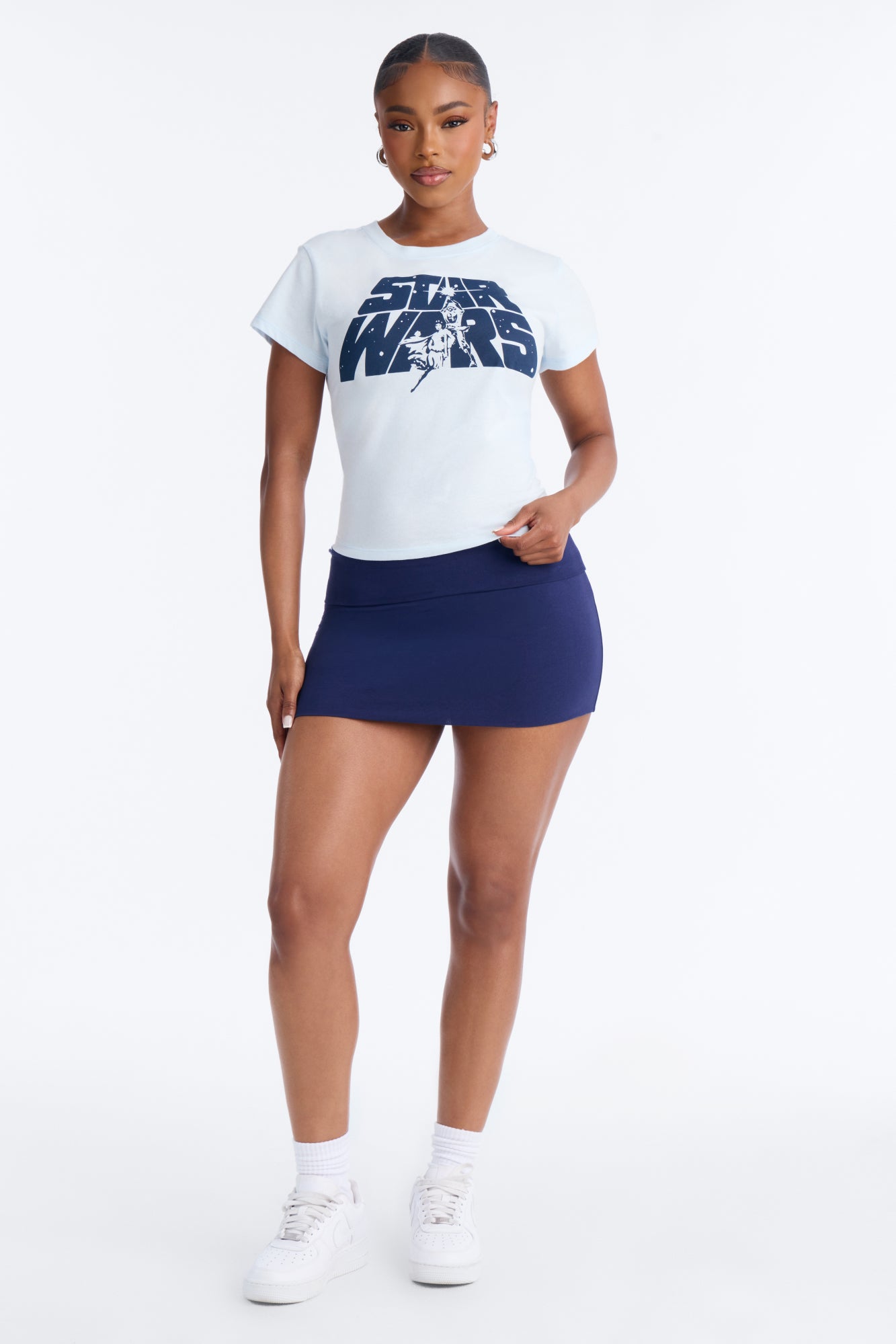 Starwars Classic Logo Baby Tee - Light Blue