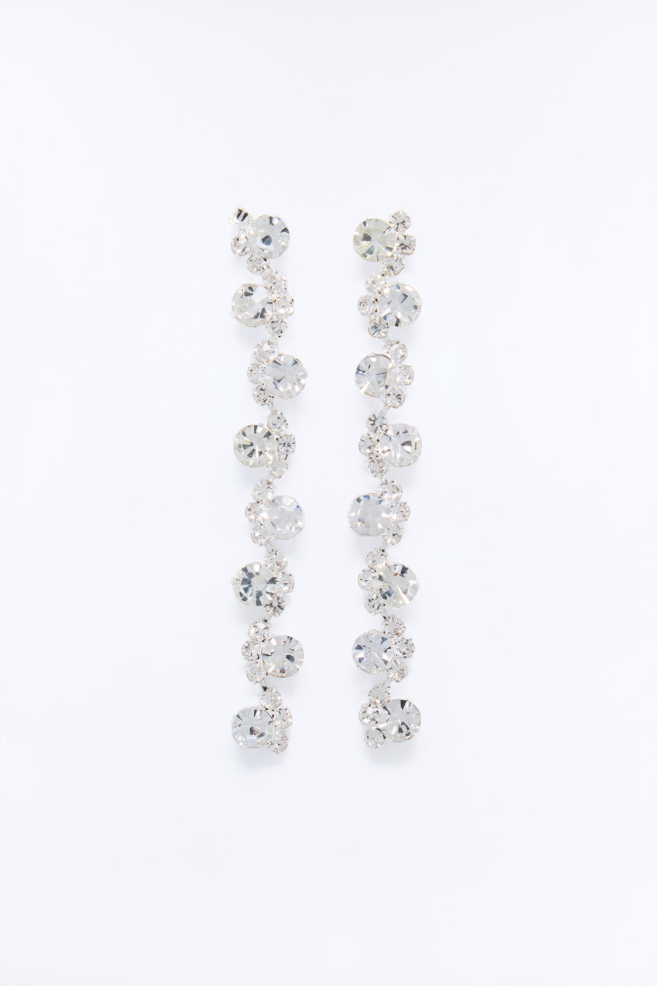 Night Essence Drop Earrings - Silver