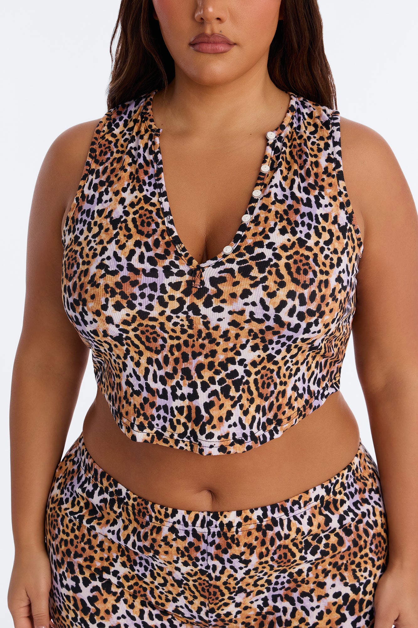 Sweet Safari Tank PJ Pant Set - Brown/combo