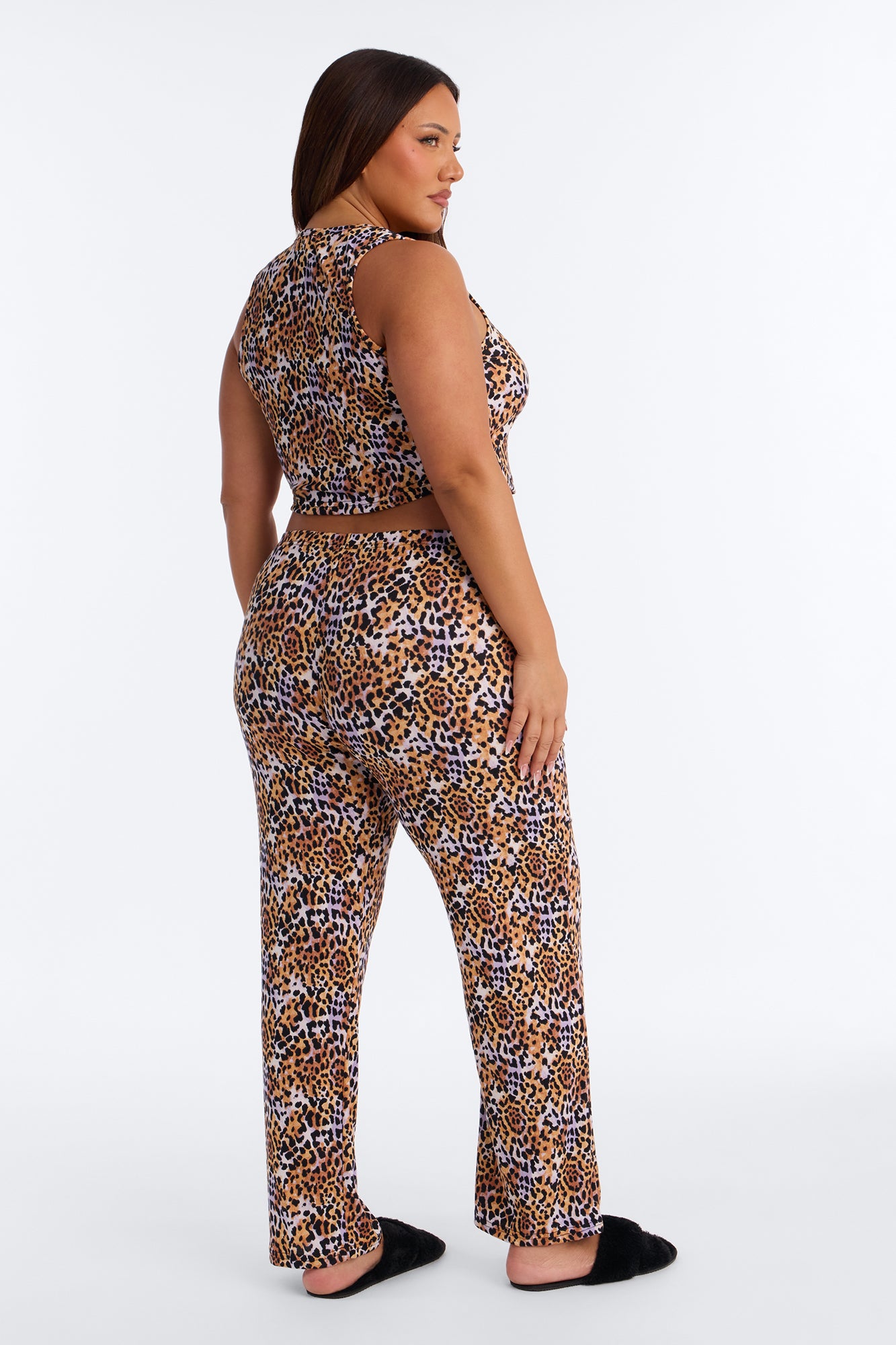 Sweet Safari Tank PJ Pant Set - Brown/combo