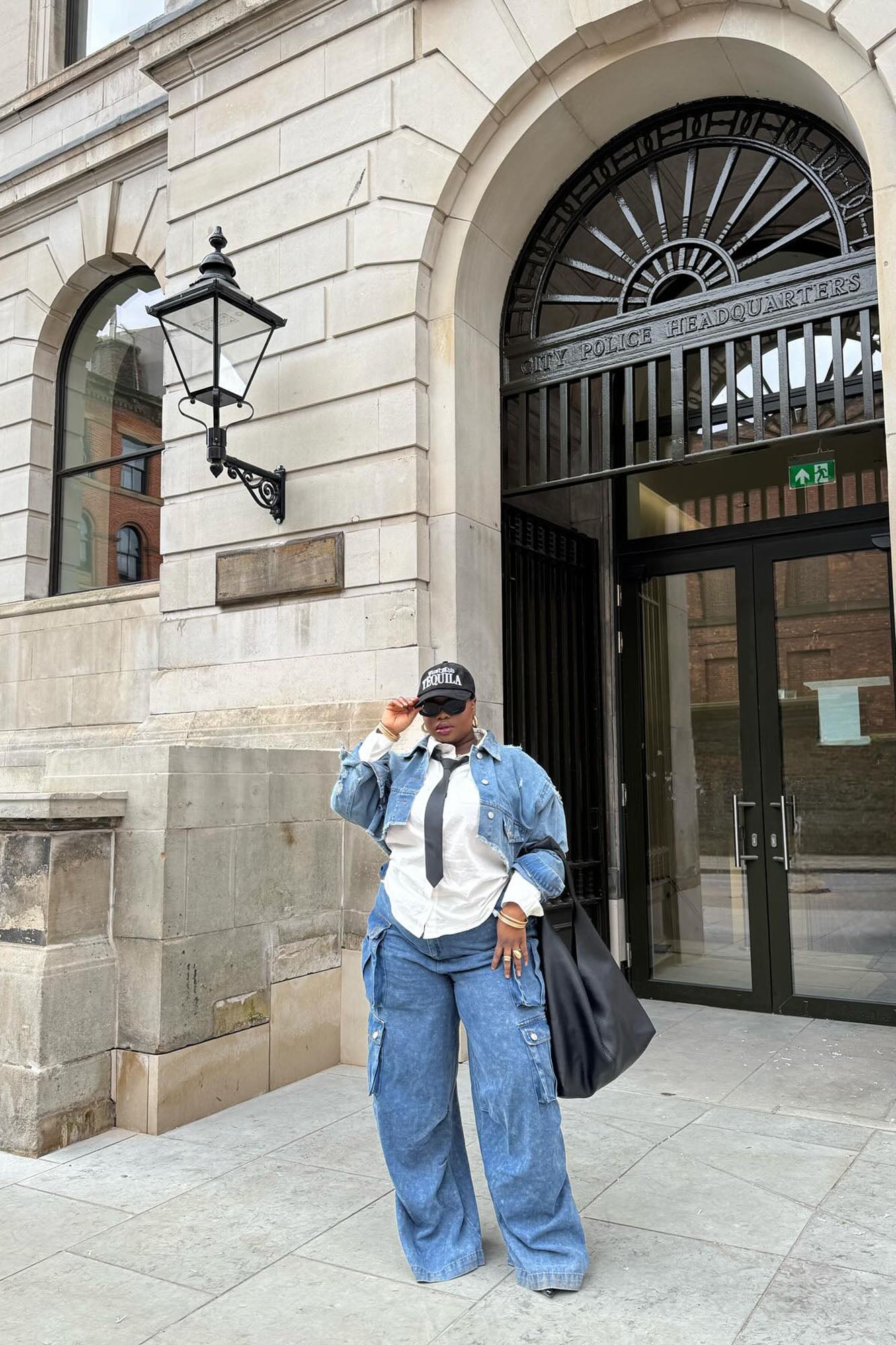 Just Between Us Denim Pant Set - Blue