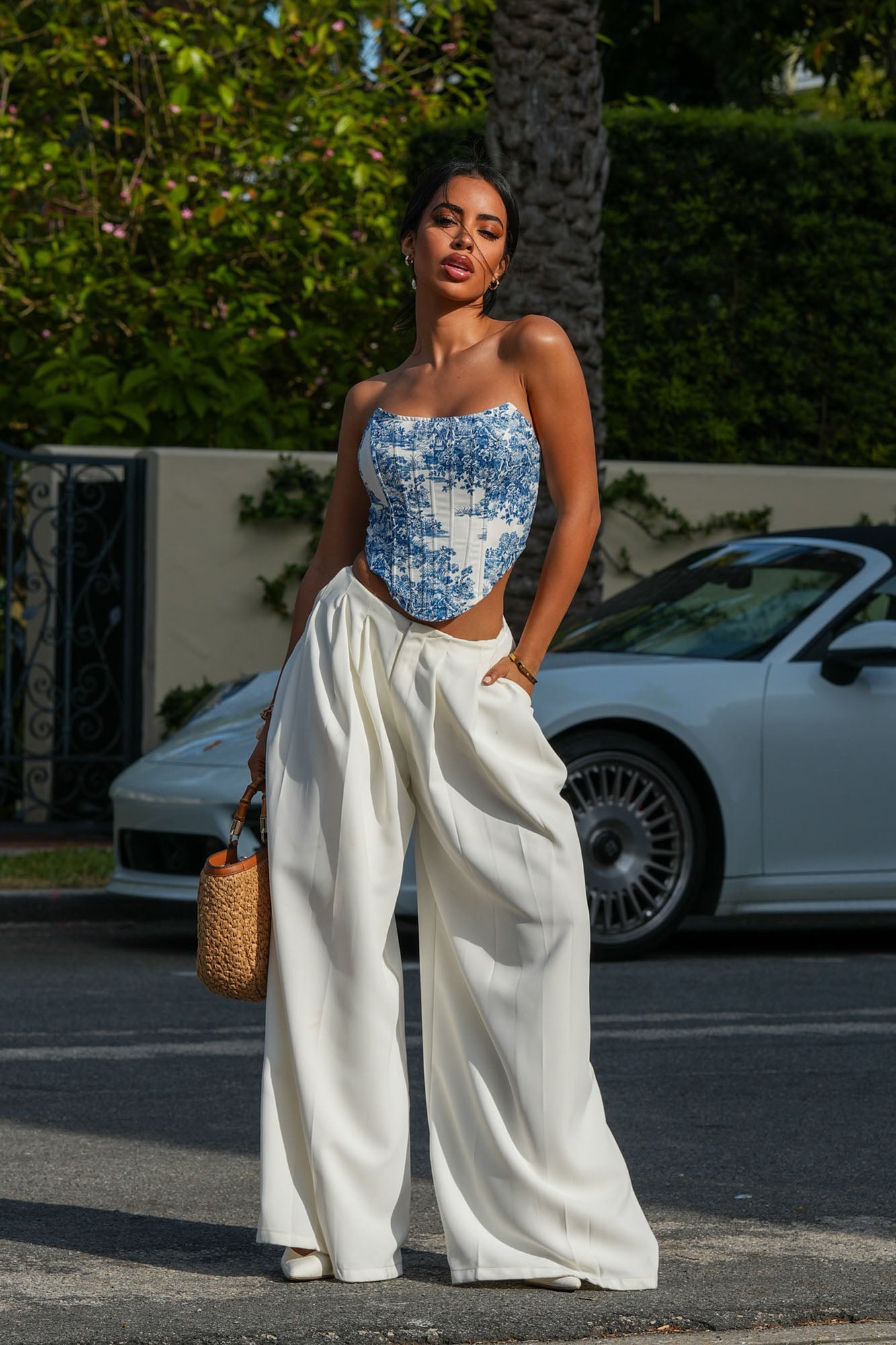 Blaire Wide Leg Trouser - White