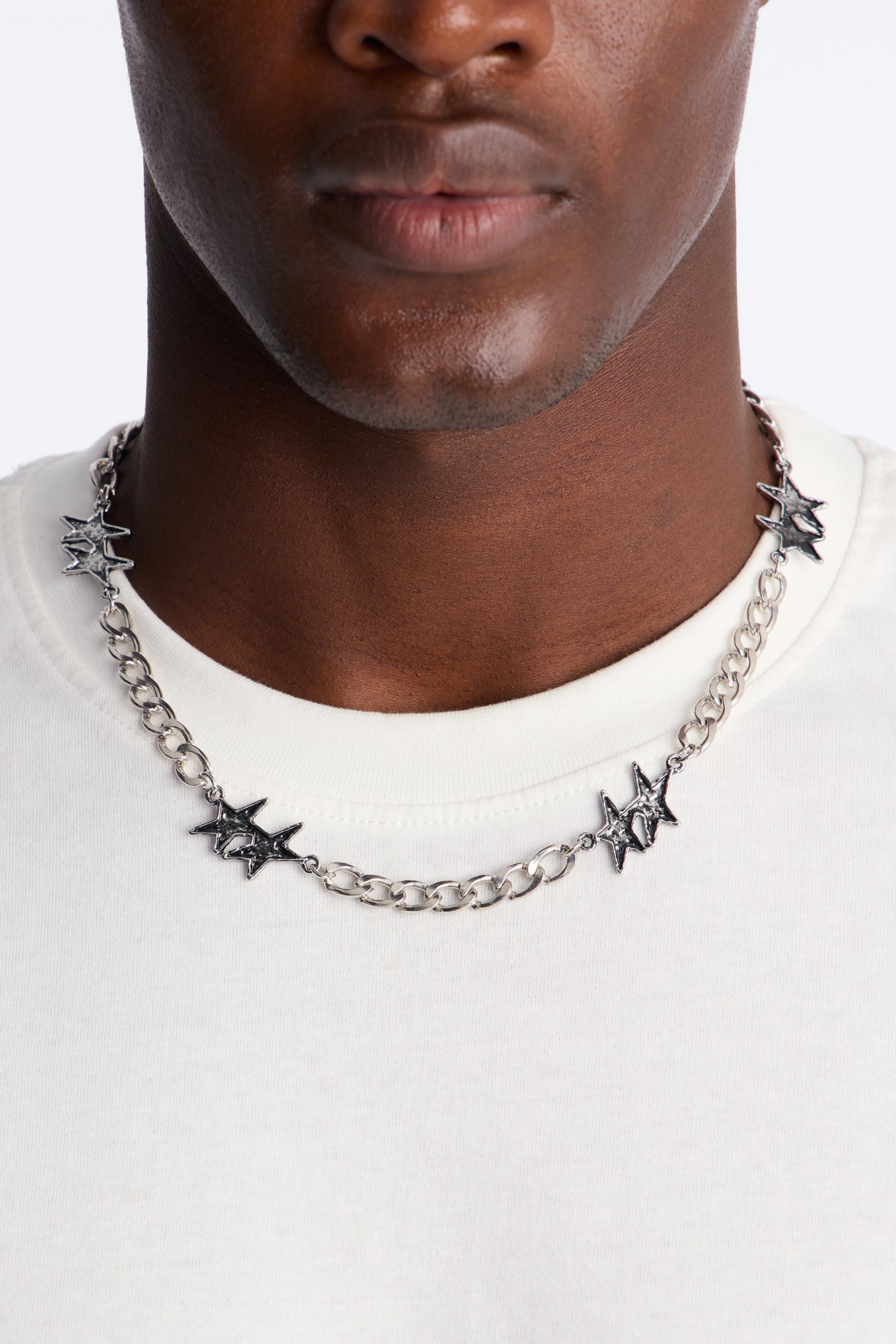 In The Spotlight Star Link Necklace - Silver
