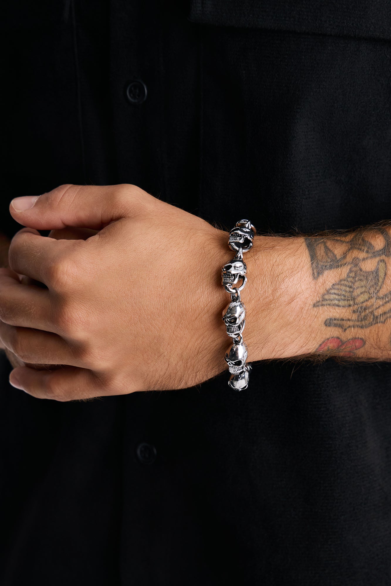 Molten Metal Link Bracelet - Silver